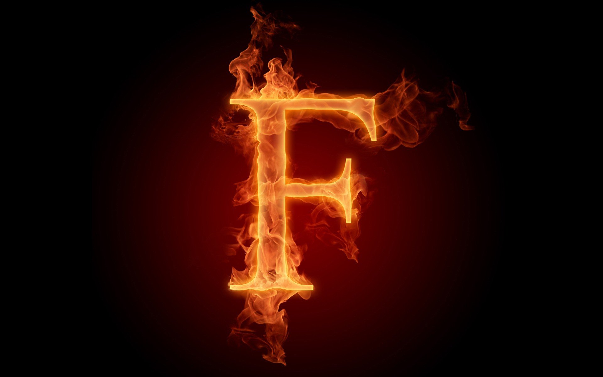 Wallpapers typography fire flame on the desktop