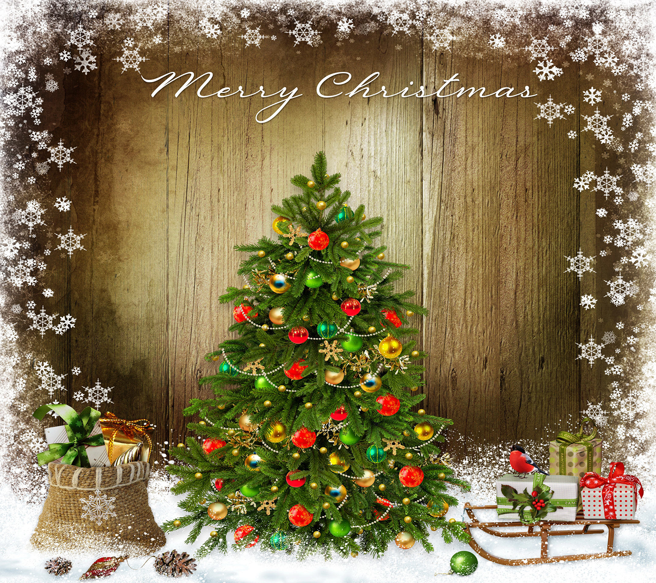 Wallpapers new year 2022 luminous christmas tree new year decorations on the desktop