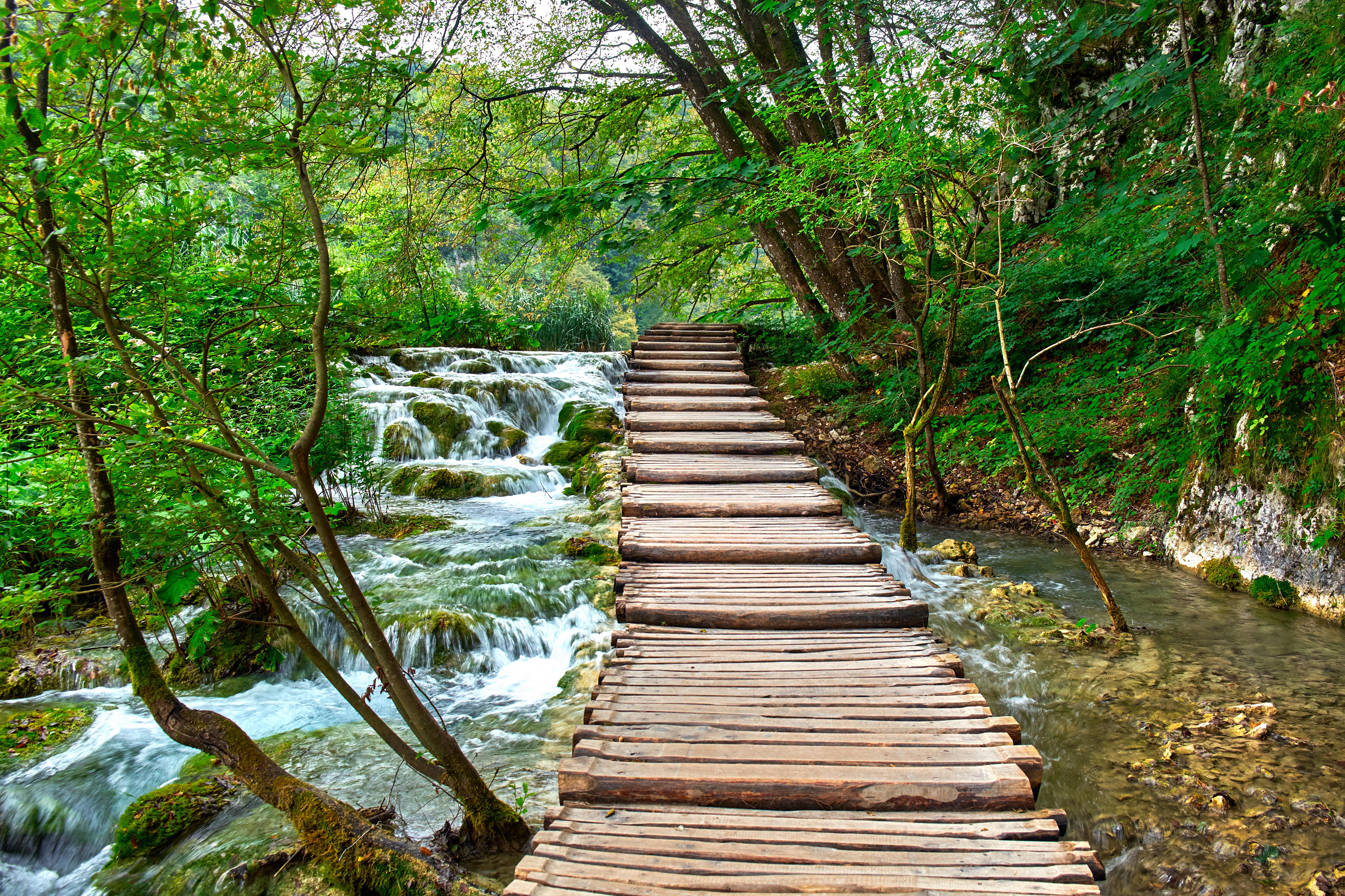 Wallpapers Plitvice Lakes National Park Croatia landscapes on the desktop