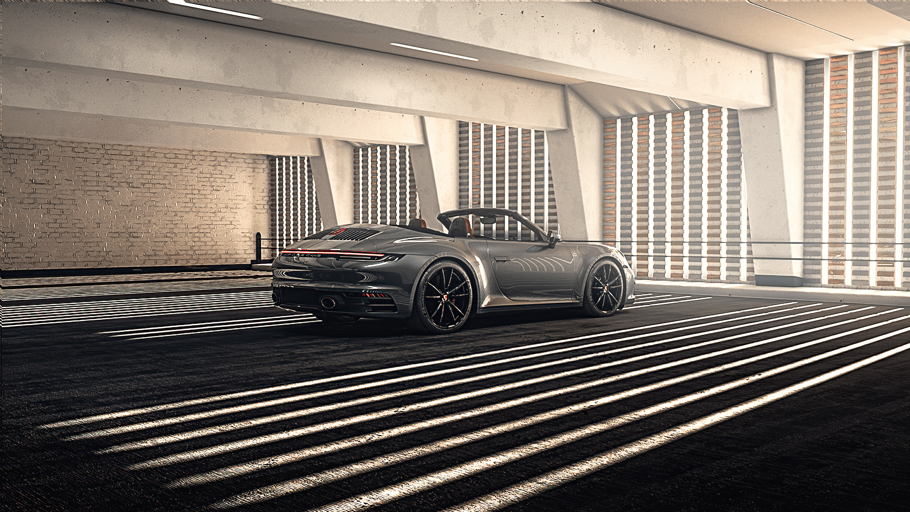 Wallpapers Porsche convertible gray on the desktop