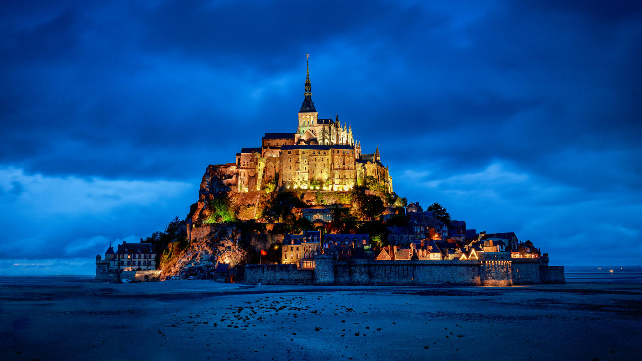 Обои Mont St Michel Мон-Сен-Мишель Нижняя Нормандия на рабочий стол