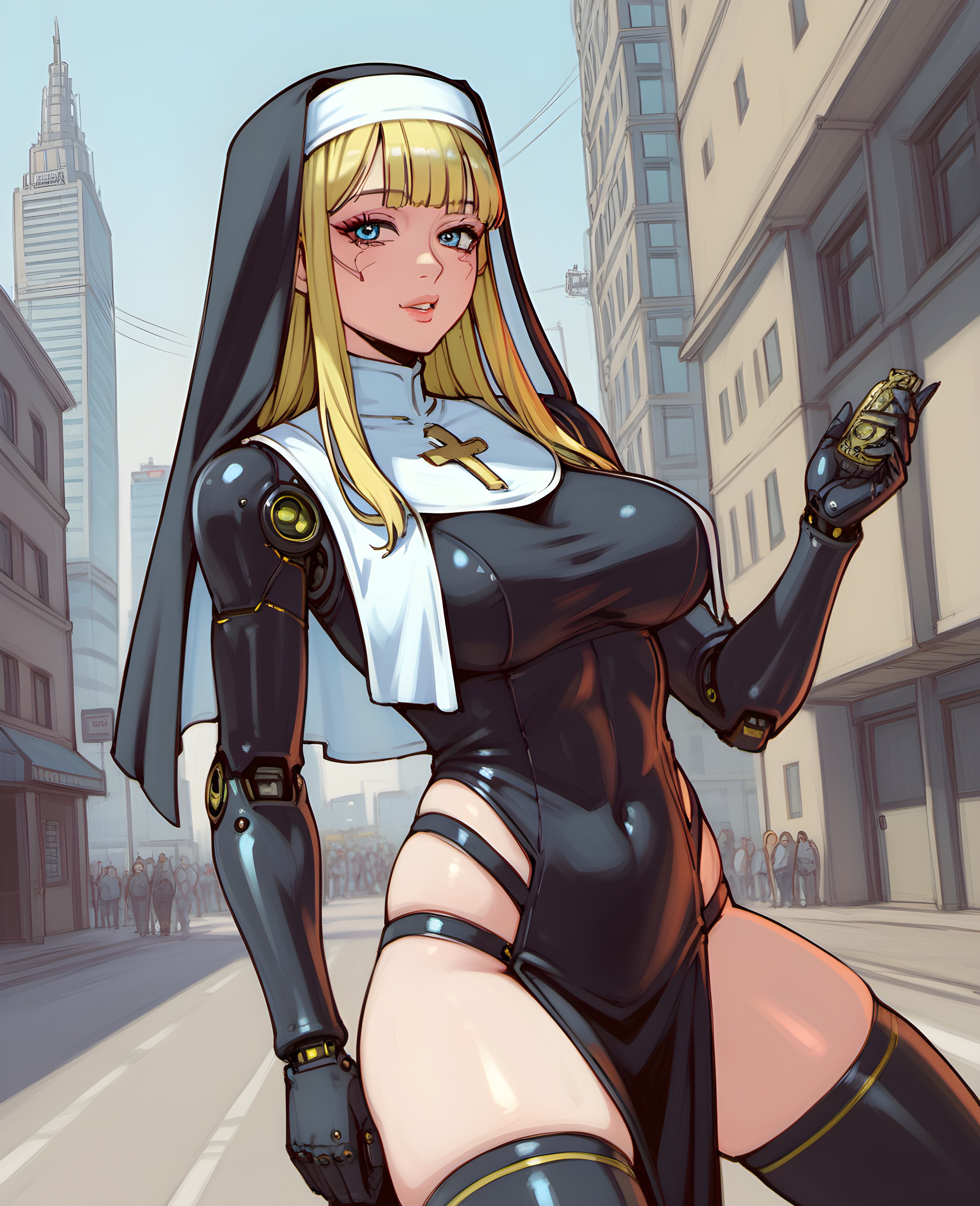 Anime battle nun