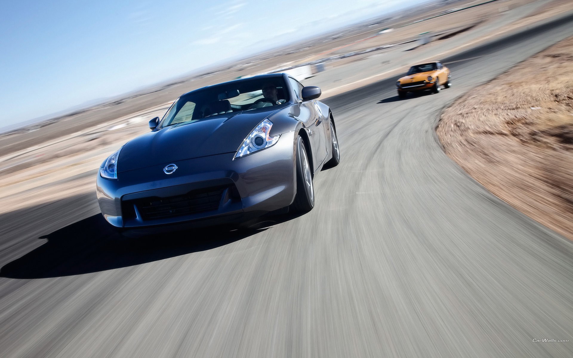 Wallpapers car motion blur Nissan 370Z on the desktop