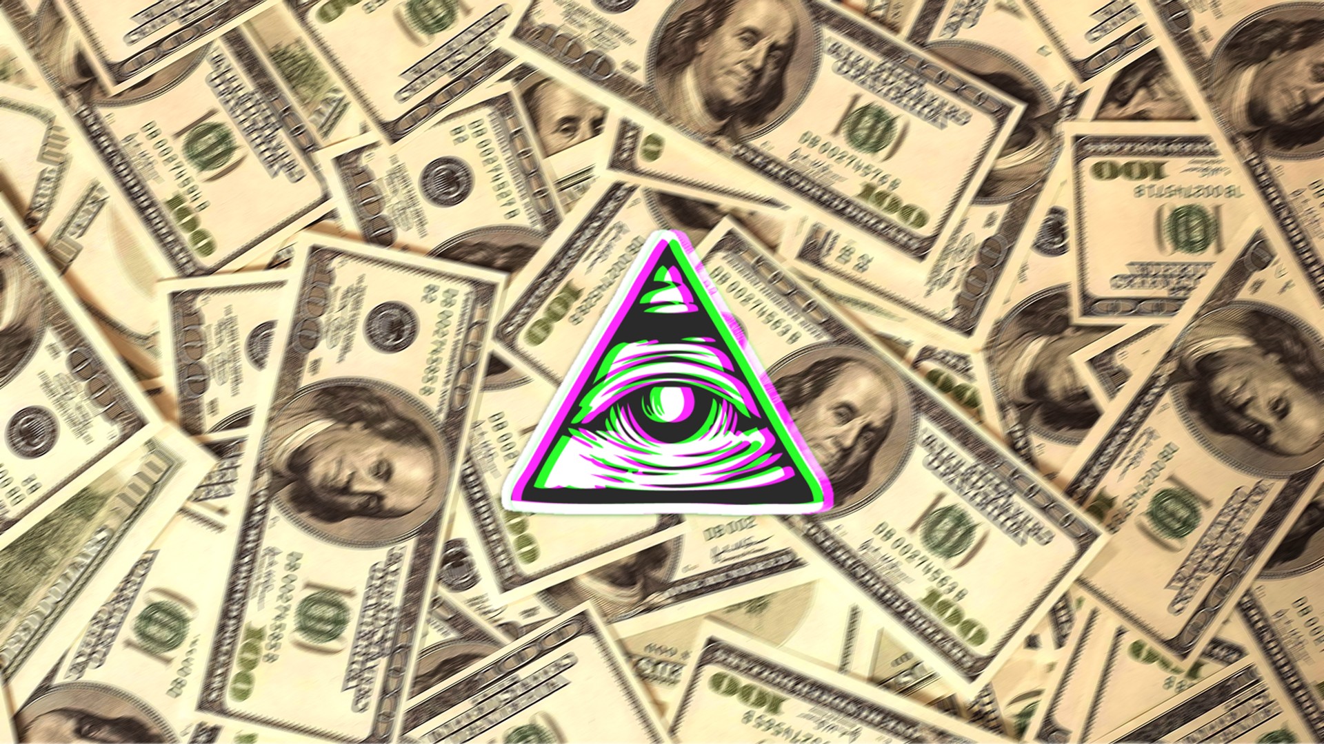 Wallpapers digital art eyes Illuminati on the desktop
