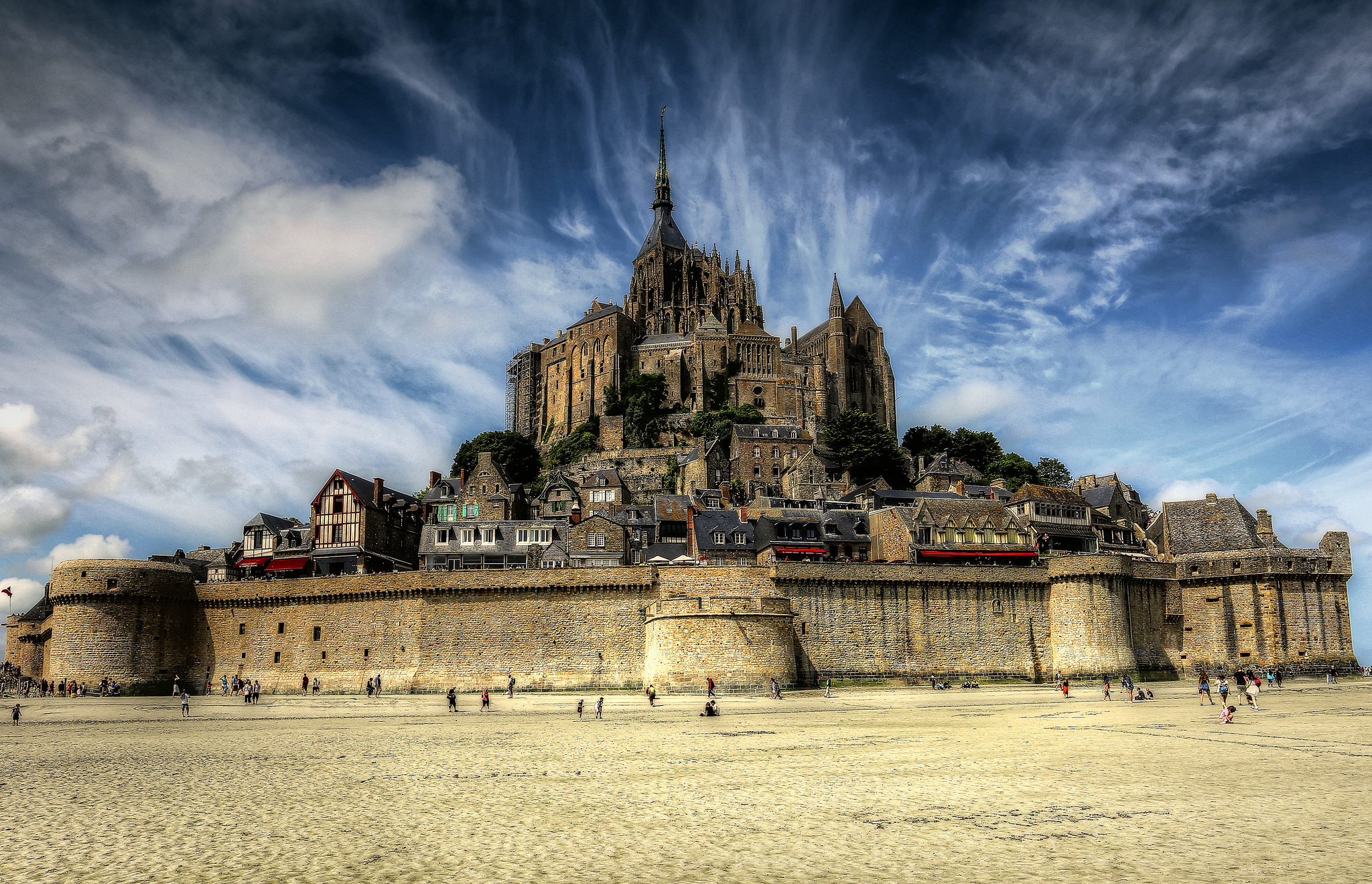 Обои Франция Мон-Сен-Мишель Mont Saint Michel на рабочий стол