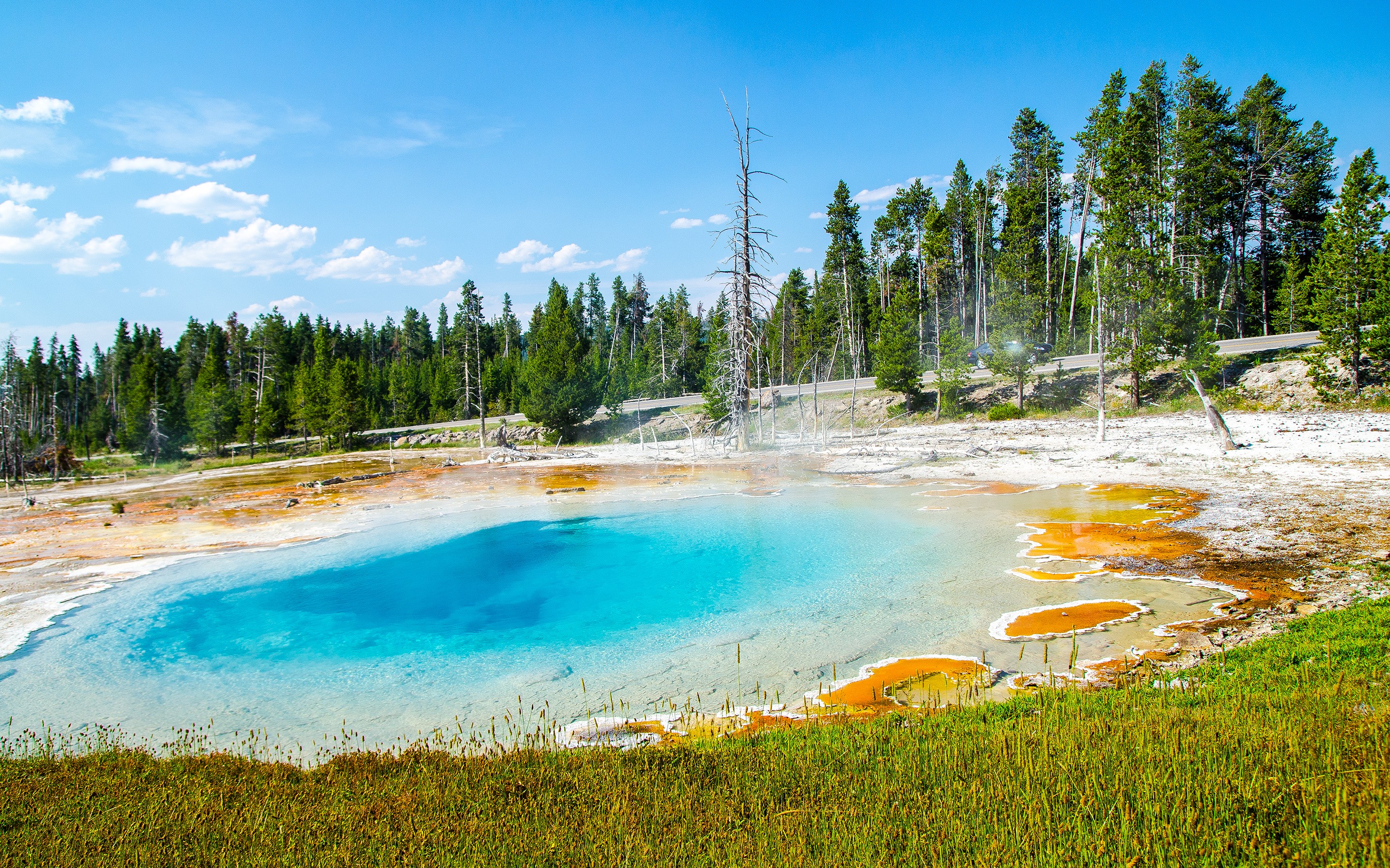 Wallpapers hot spring swimming pool on the desktop