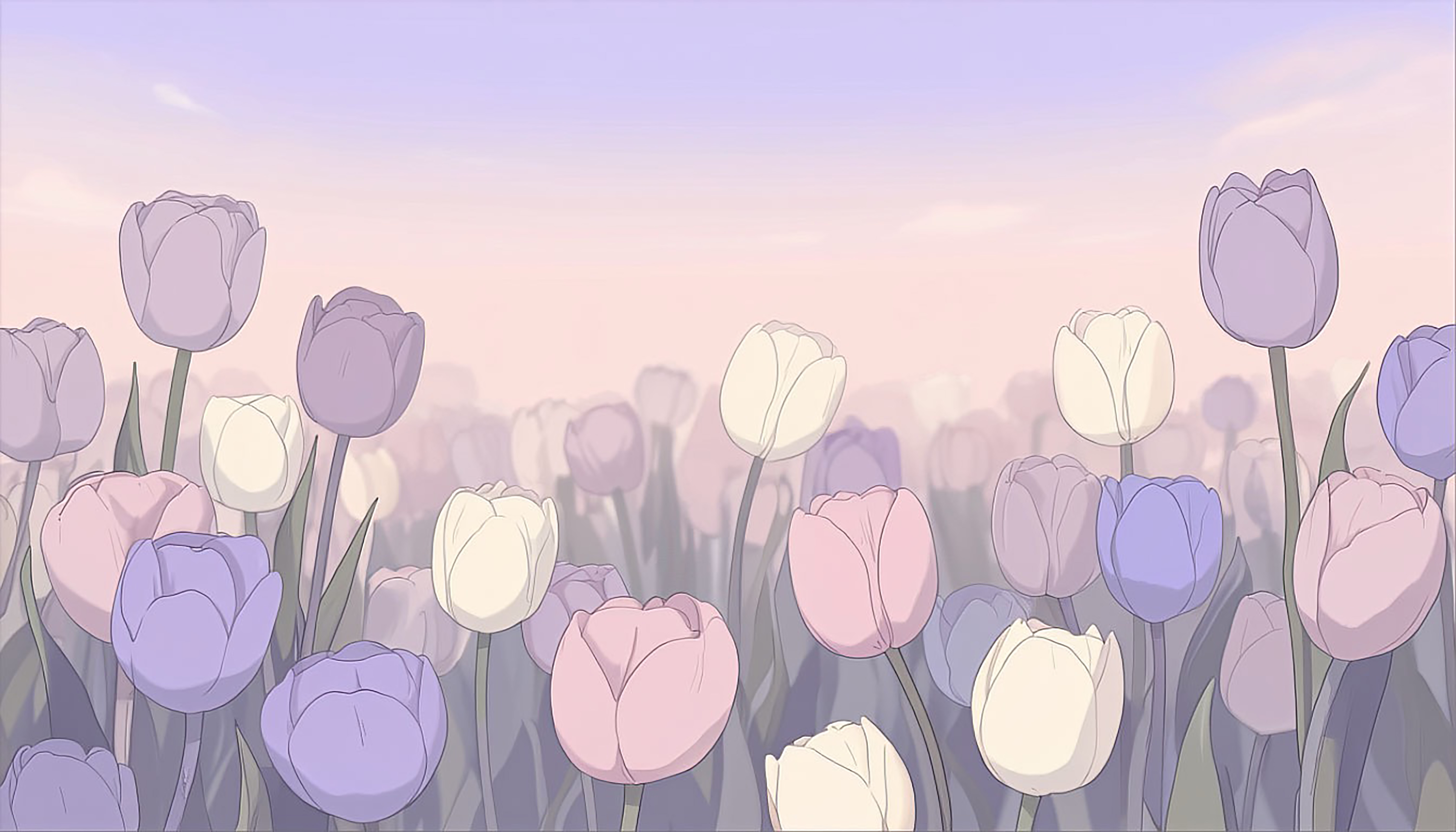 Бесплатное фото Весенние нежные тюльпаны