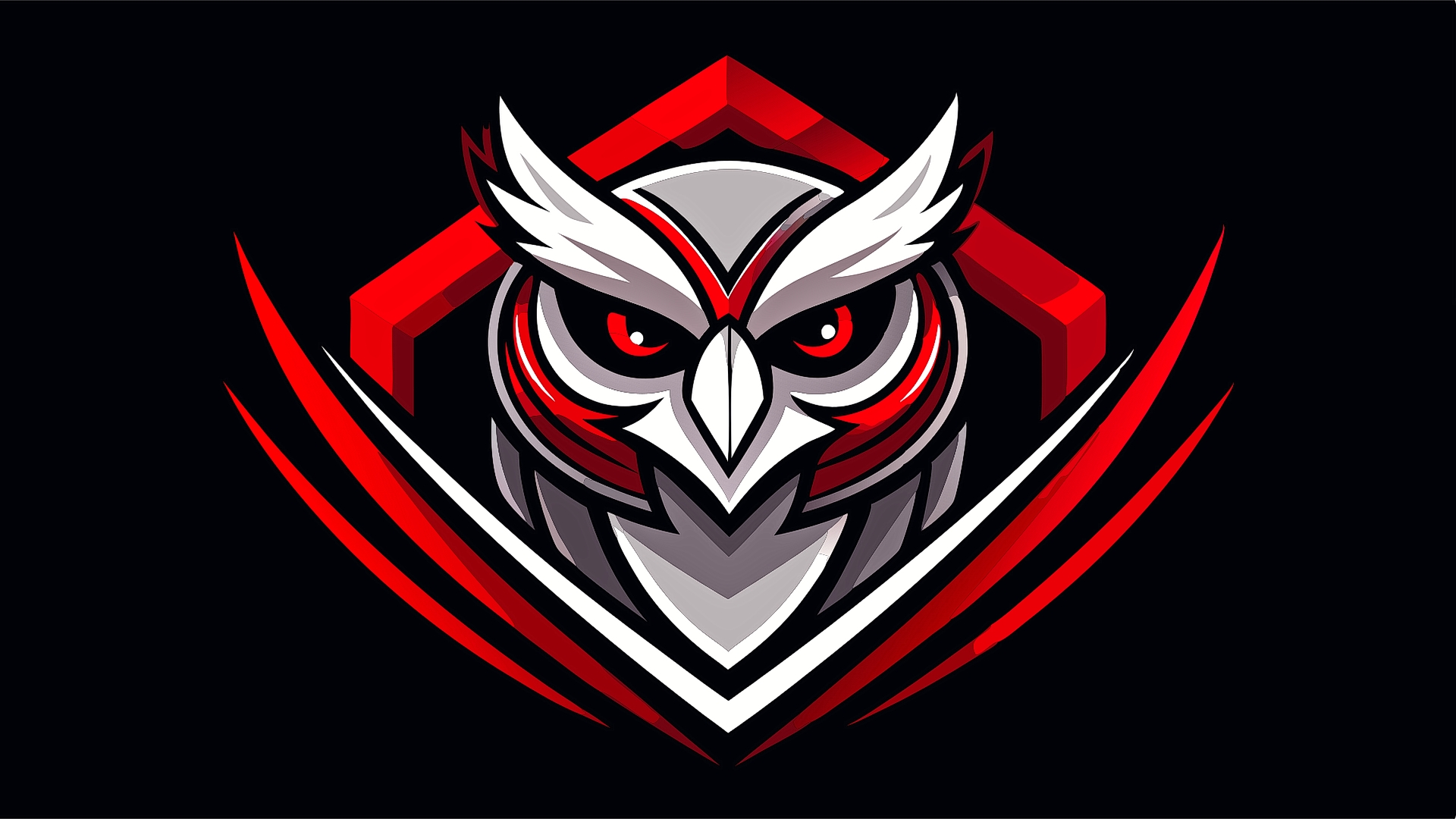 免费照片黑底猫头鹰徽标