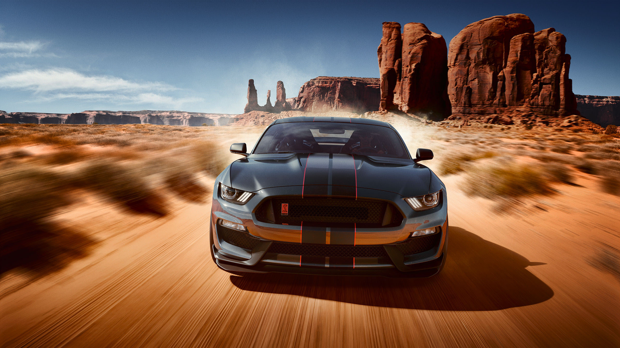 Wallpapers Ford Mustang Shelby desert on the desktop