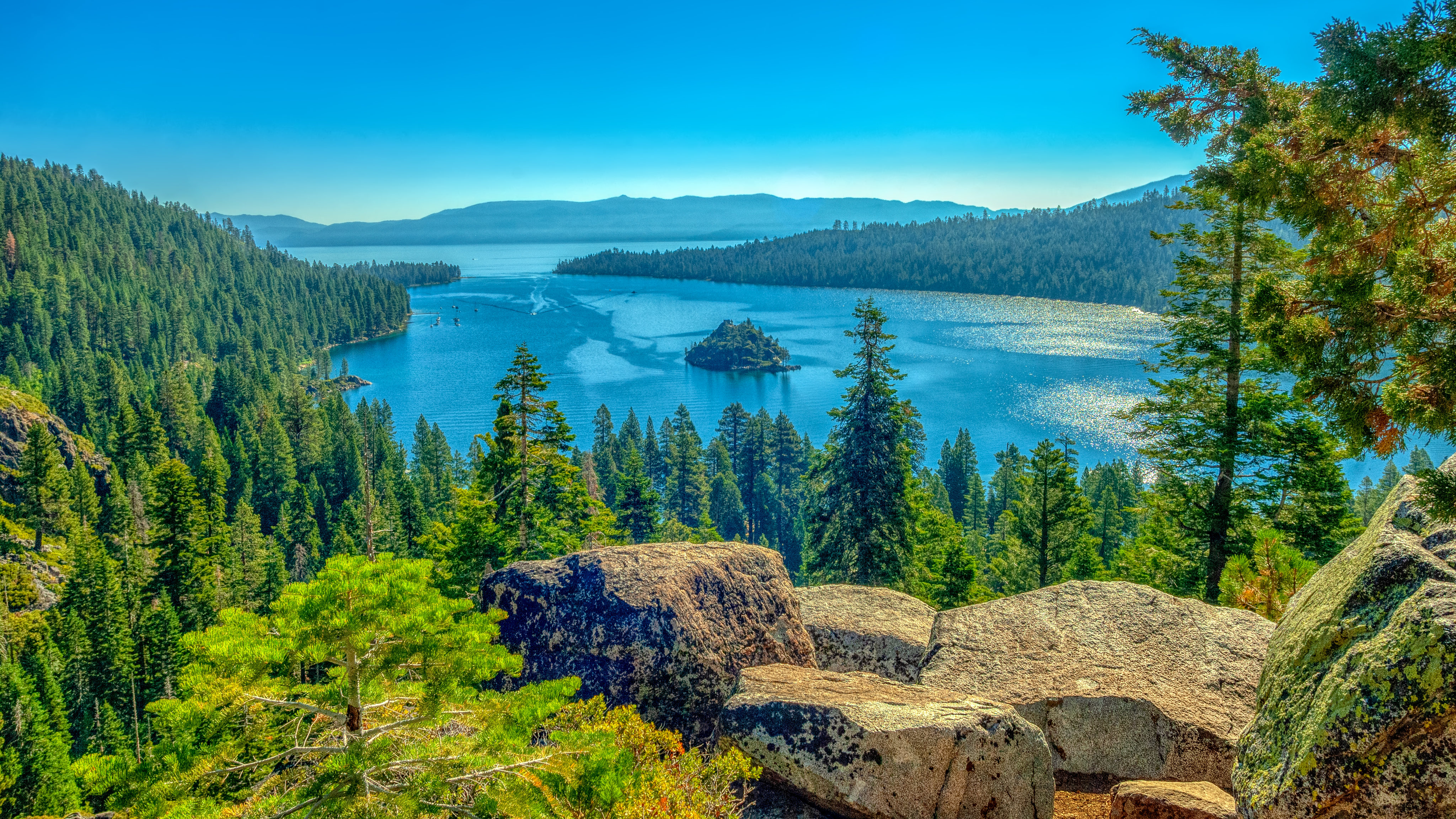 Wallpapers Lake Tahoe California rocks on the desktop