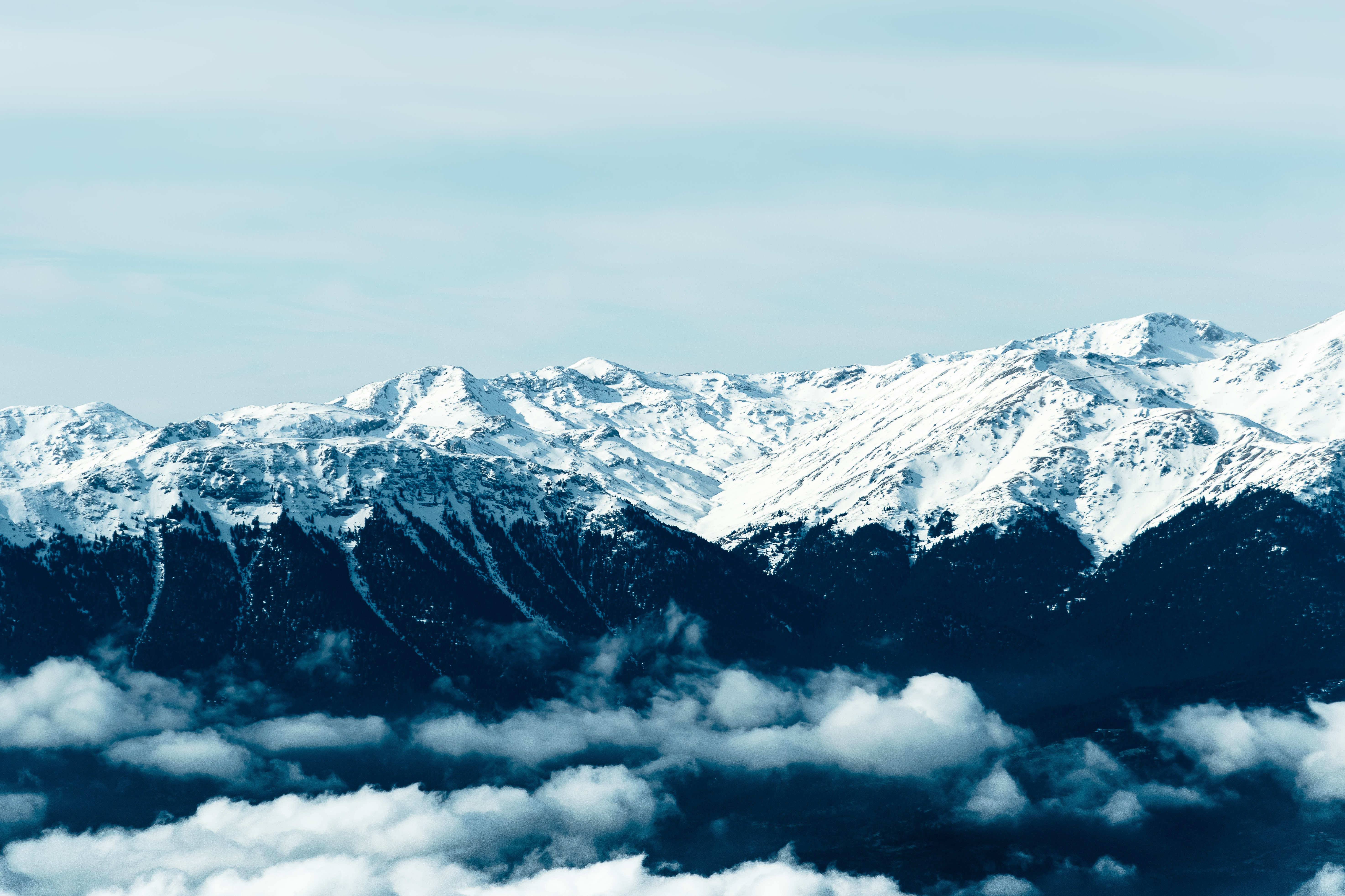 Wallpapers wallpaper snow snow on the mountains snow on the peaks on the desktop