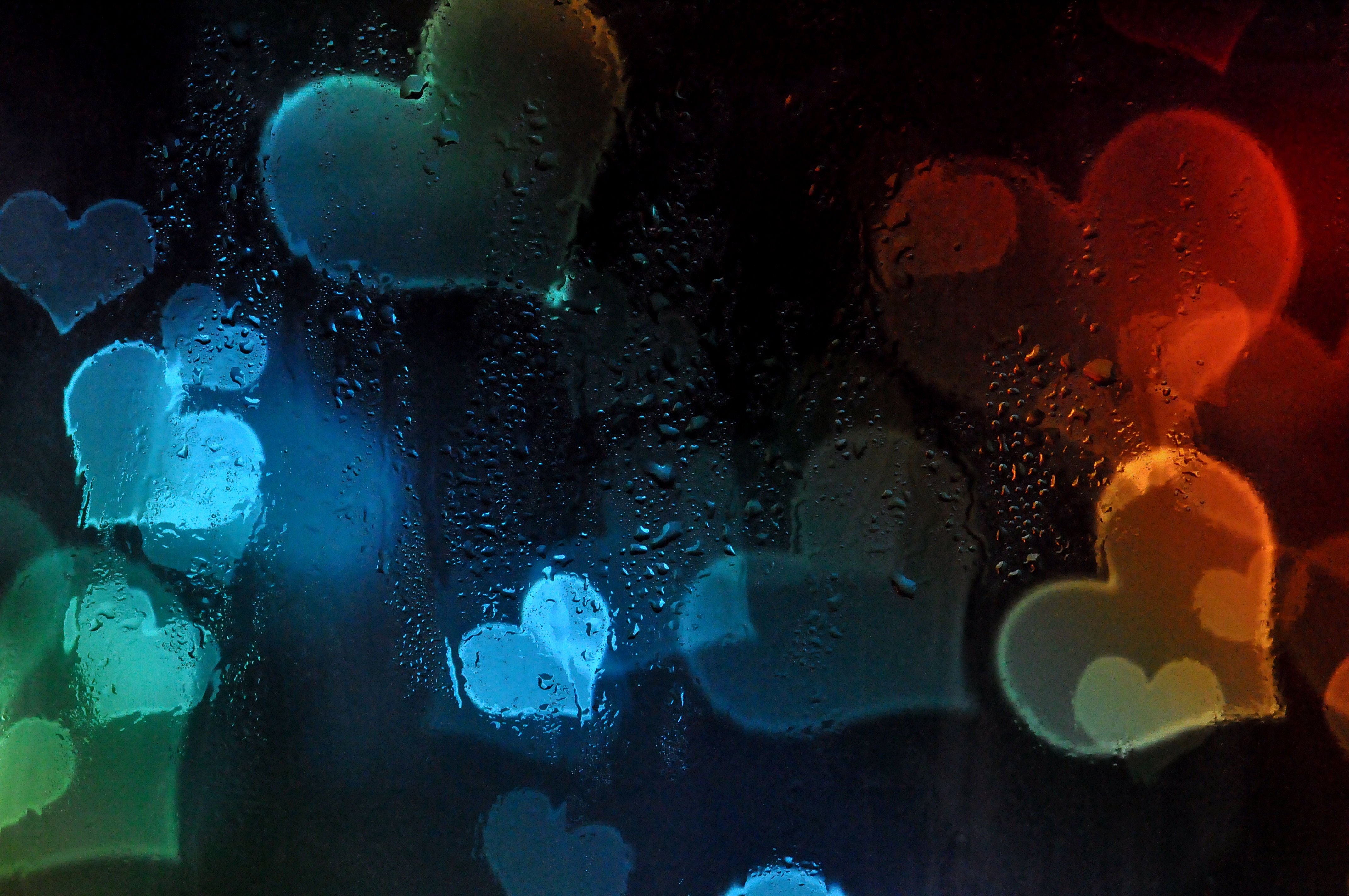 Wallpapers bokeh drops glass on the desktop