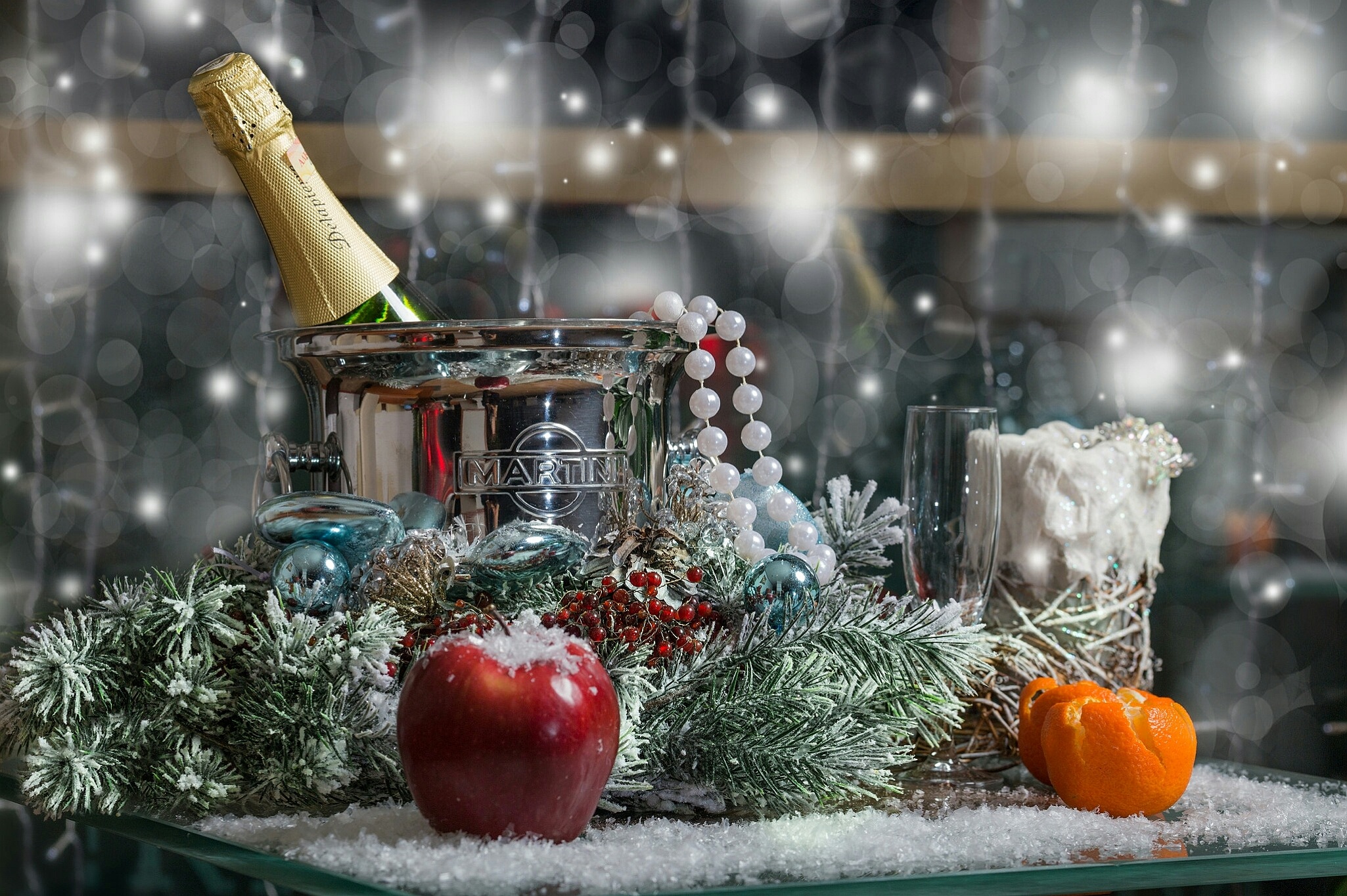 Бесплатное фото Новогодний стол