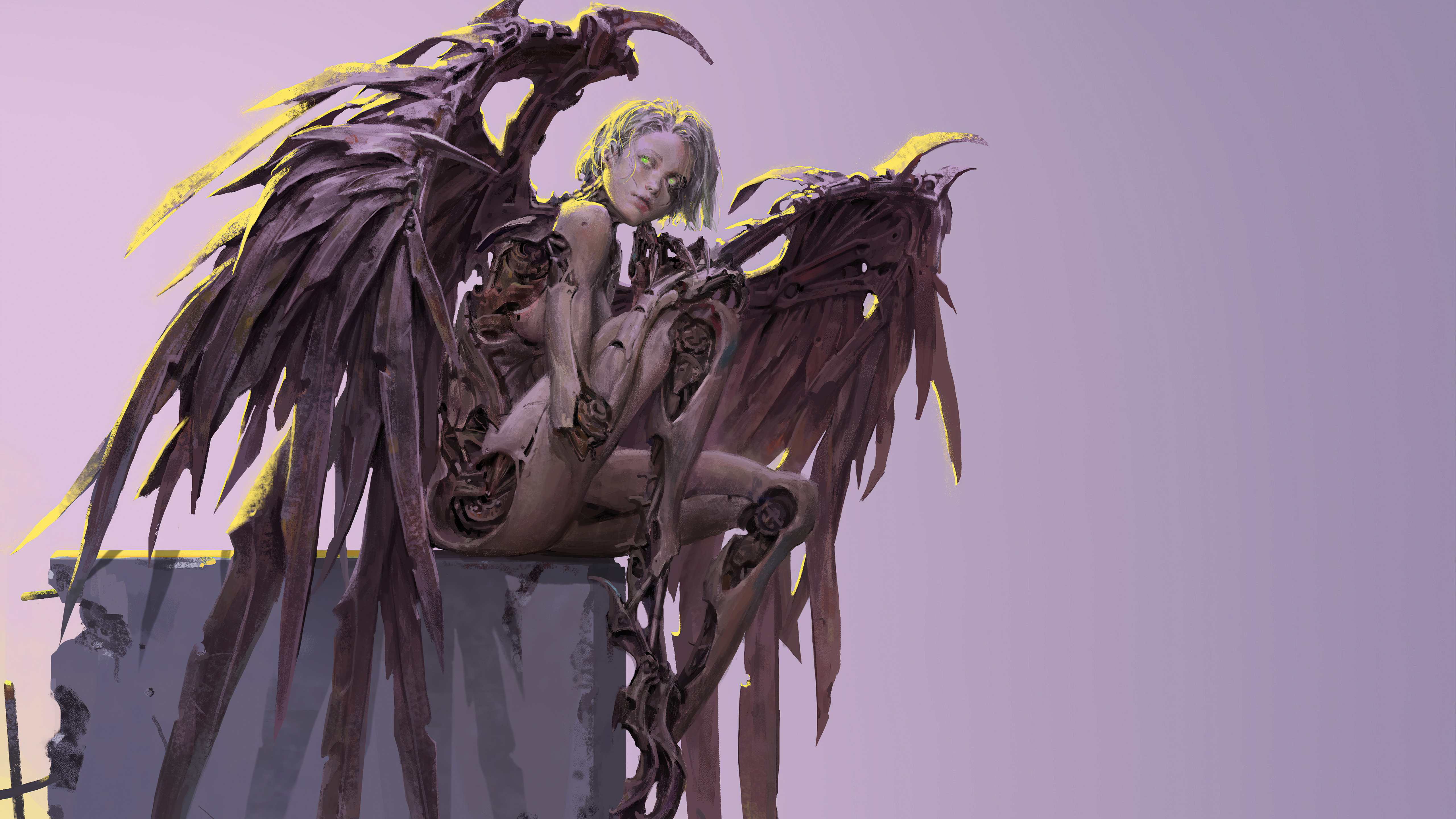 Wallpapers angel wings raboty on the desktop