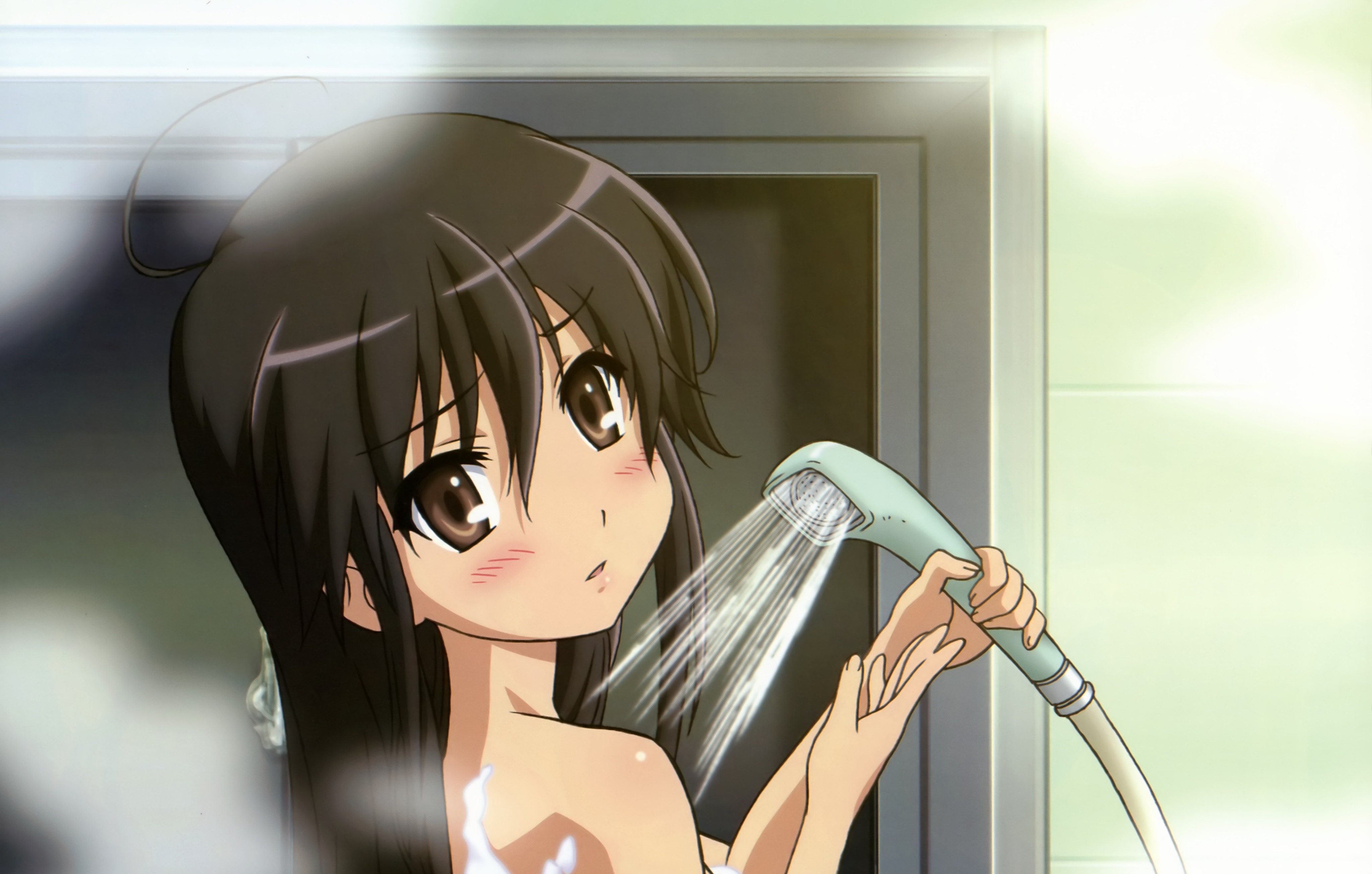 Wallpapers anime water brunette on the desktop