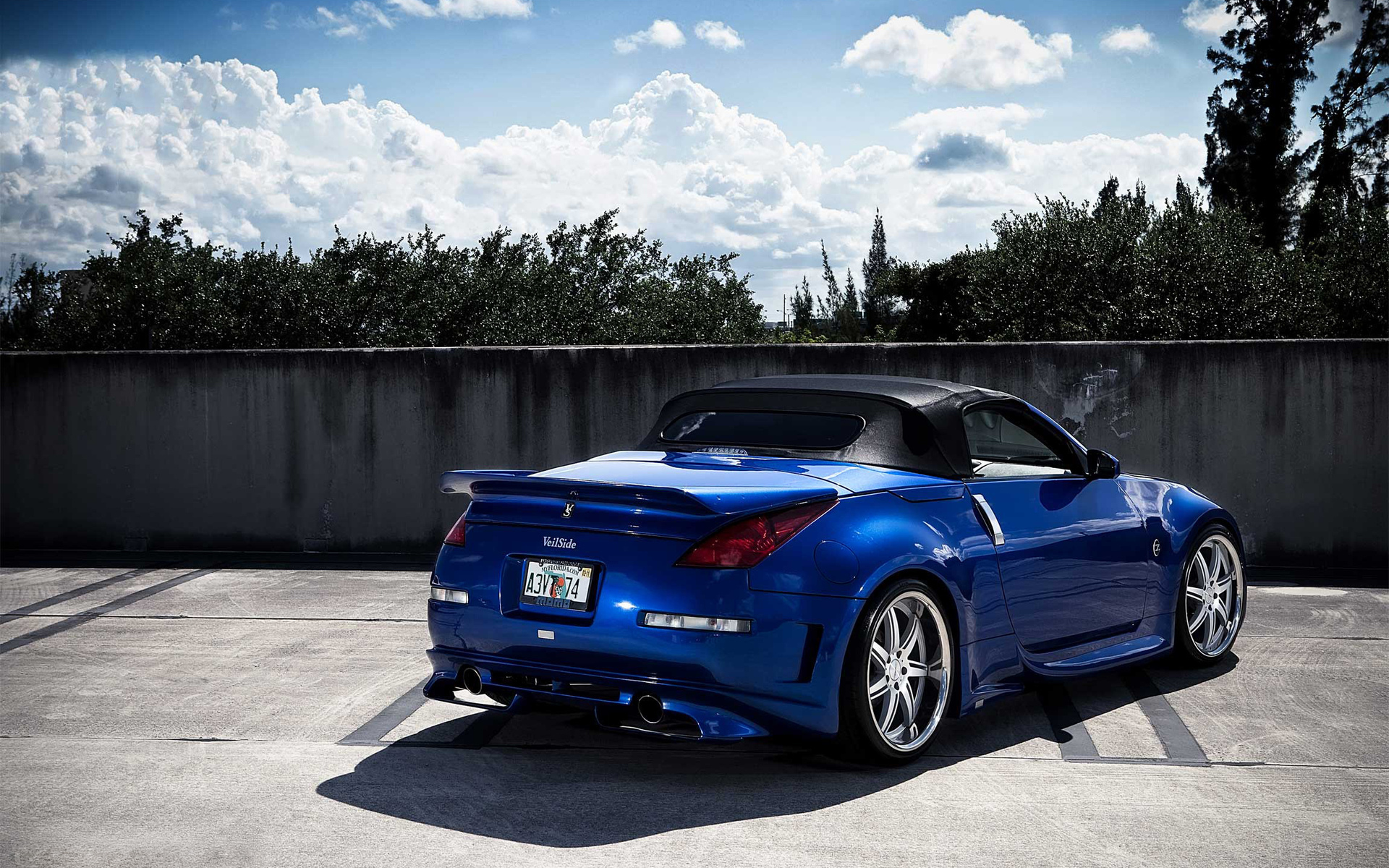 Wallpapers car blue cabriolet on the desktop