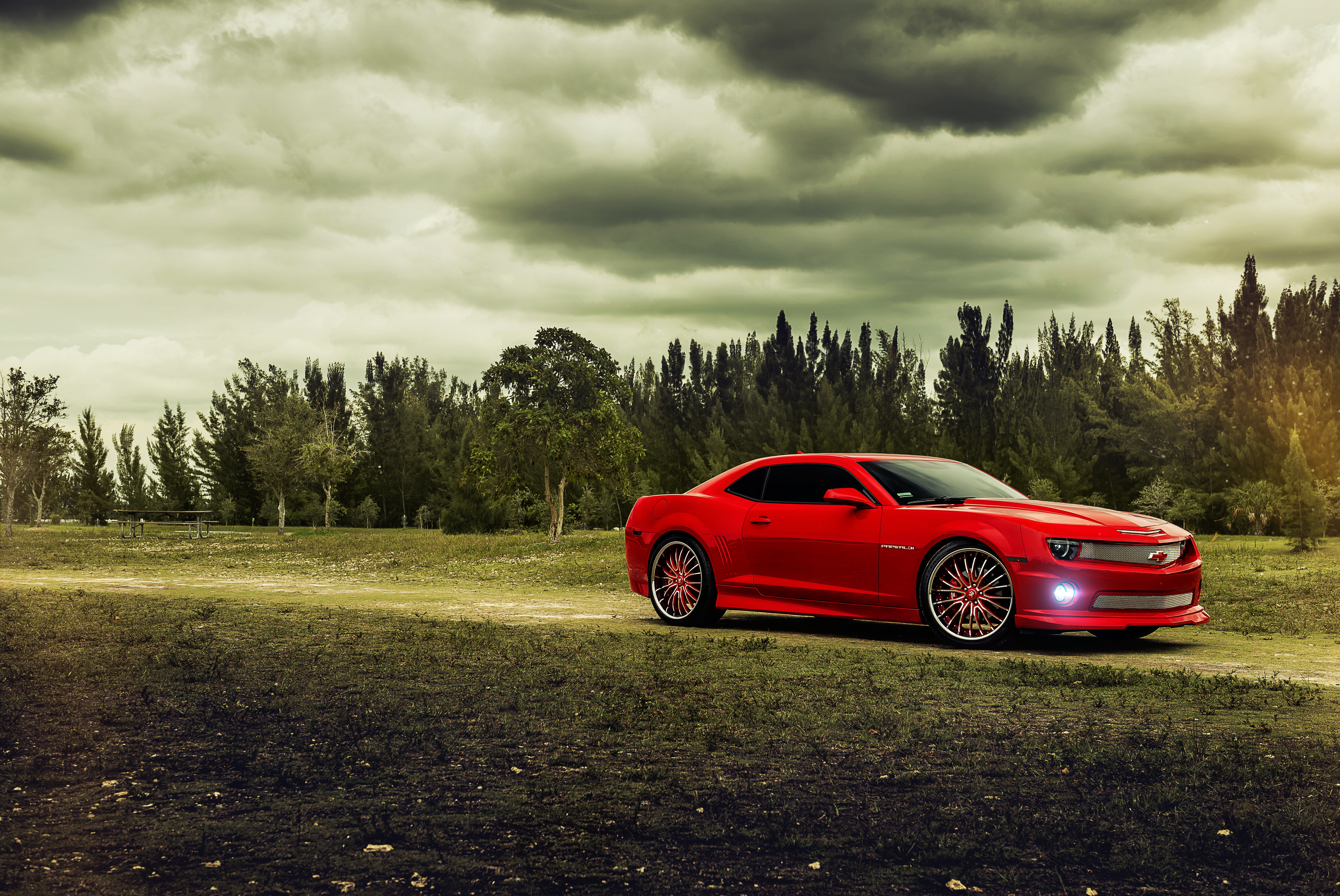 Wallpapers chevrolet red side view on the desktop