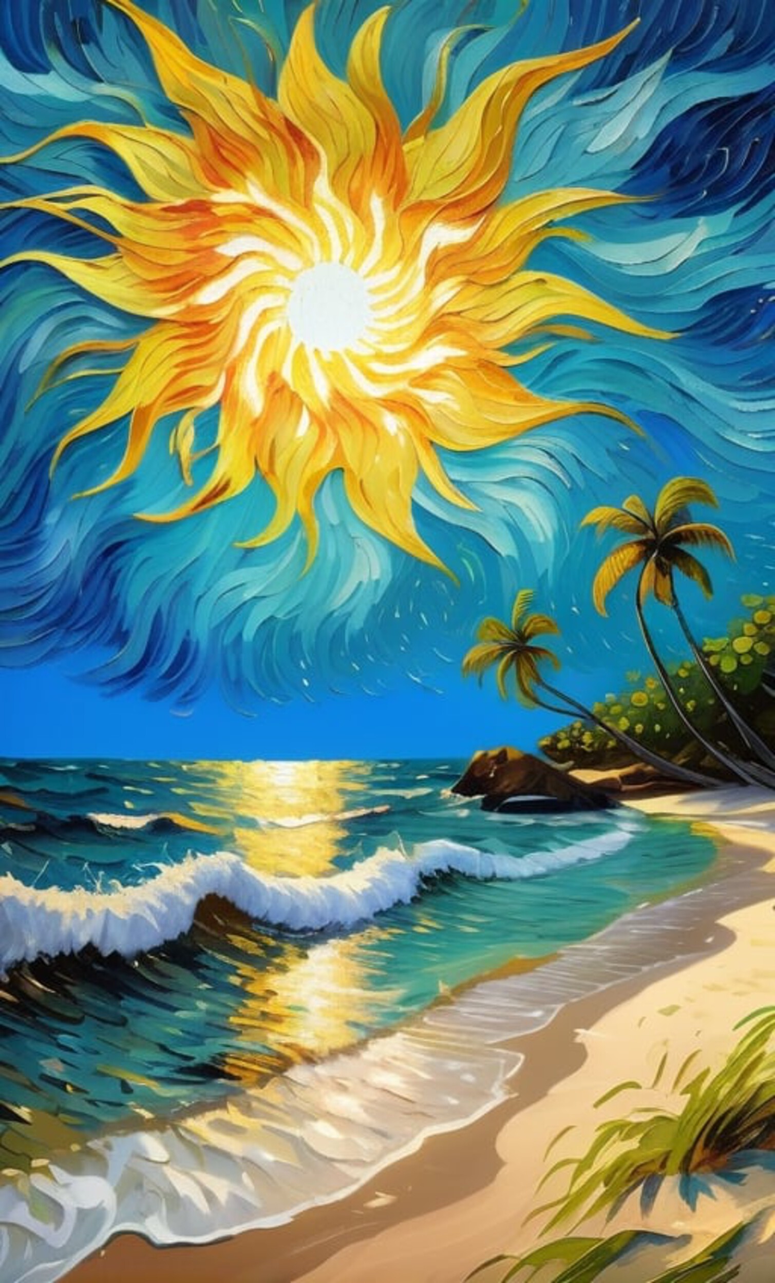 Бесплатное фото Солнце и море