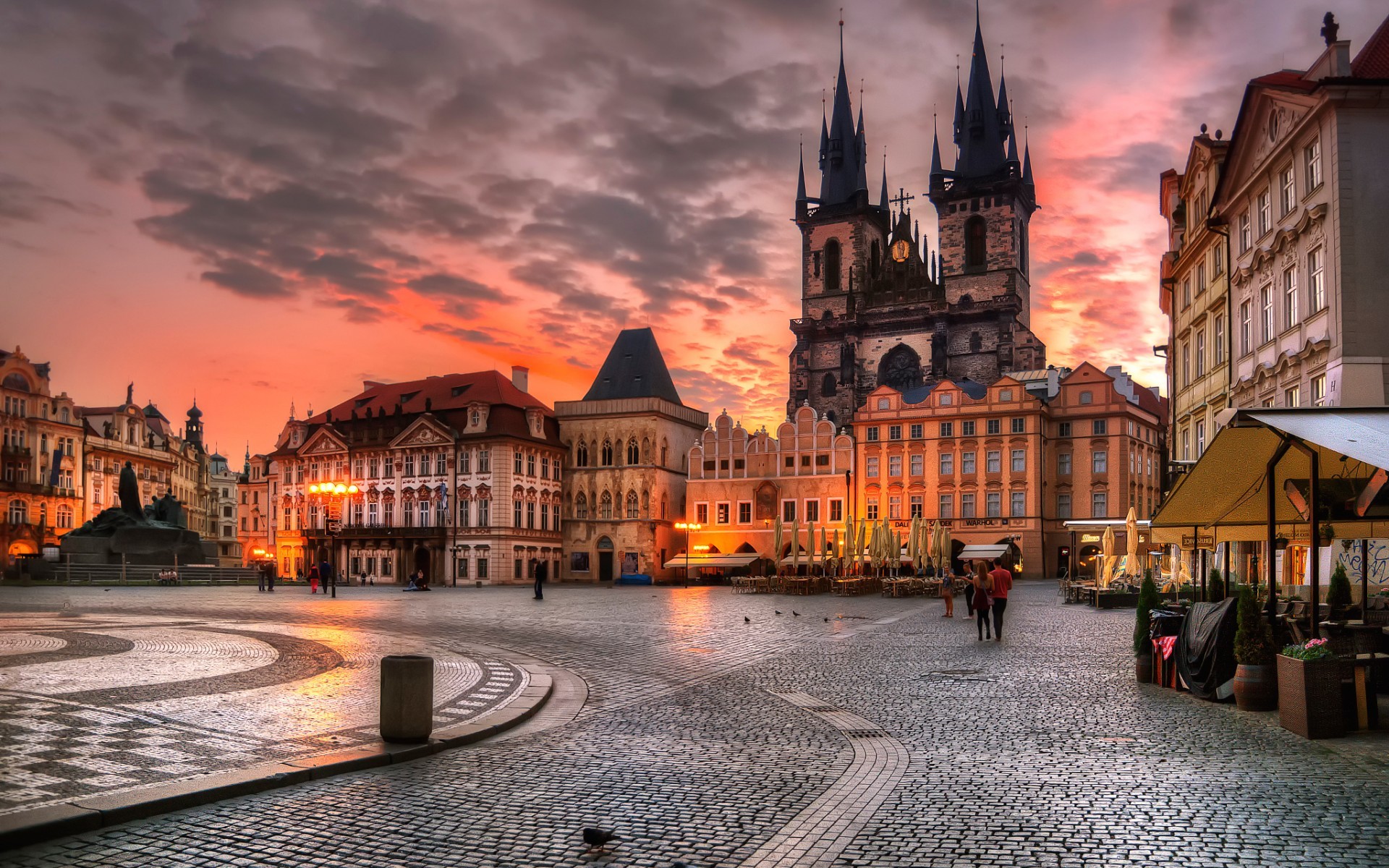 Wallpapers sunset Czech Republic house on the desktop