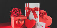 Подарки с красной розой на день святого валентина