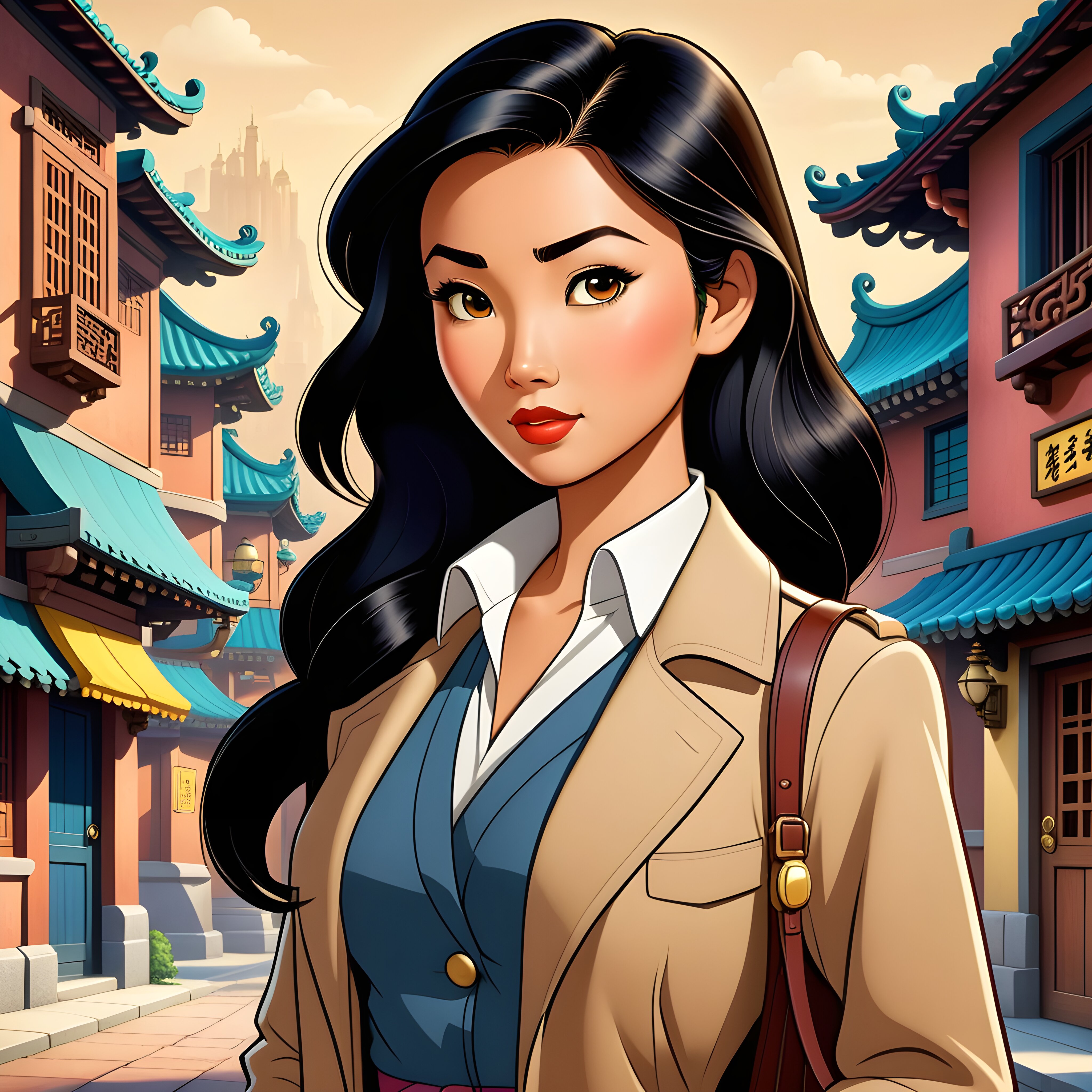 Asian detective.