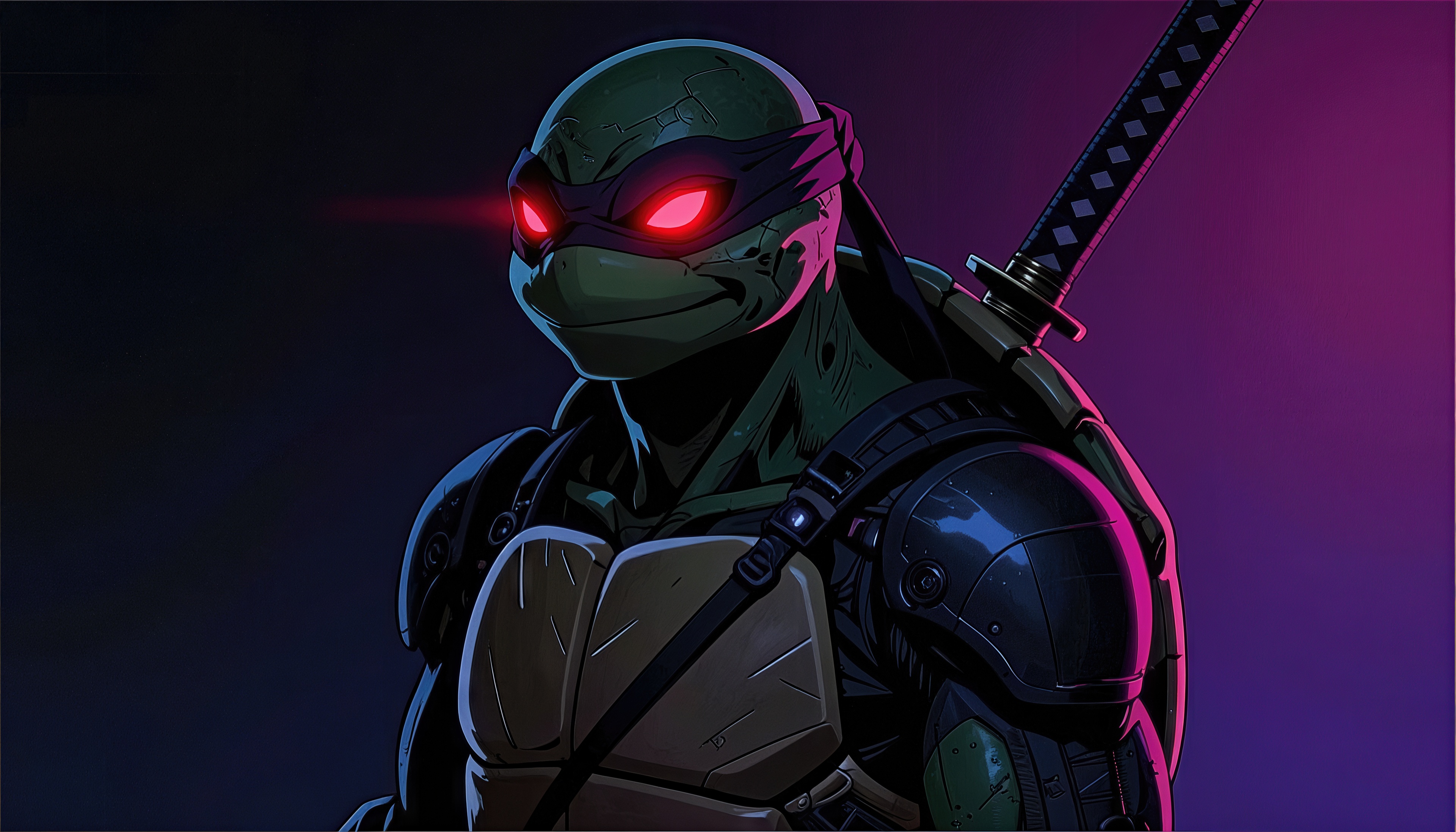 Wallpapers ninja turtle Cyberpunk on the desktop