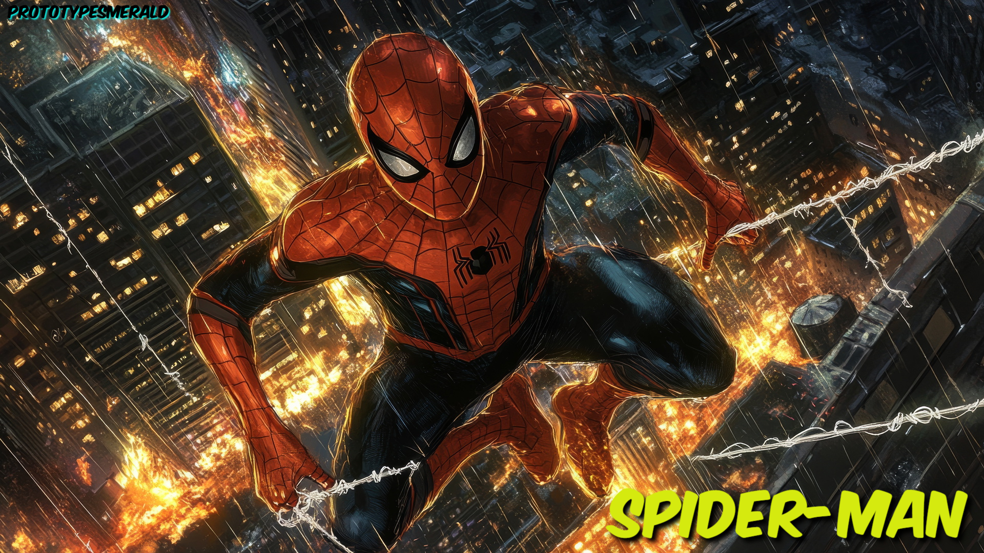 Человек-паук - в прыжке