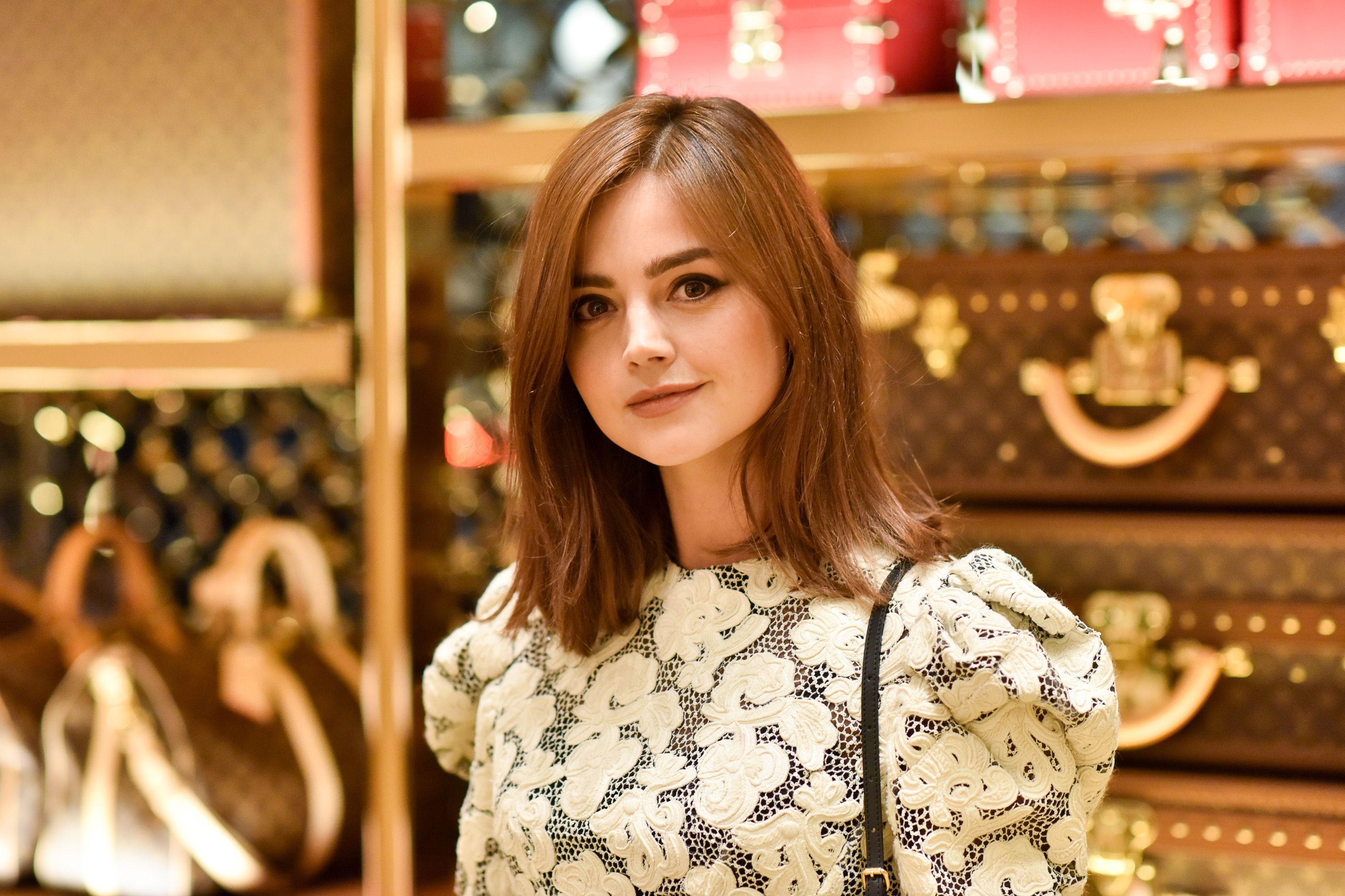 Free photo Jenna Coleman smiles sweetly