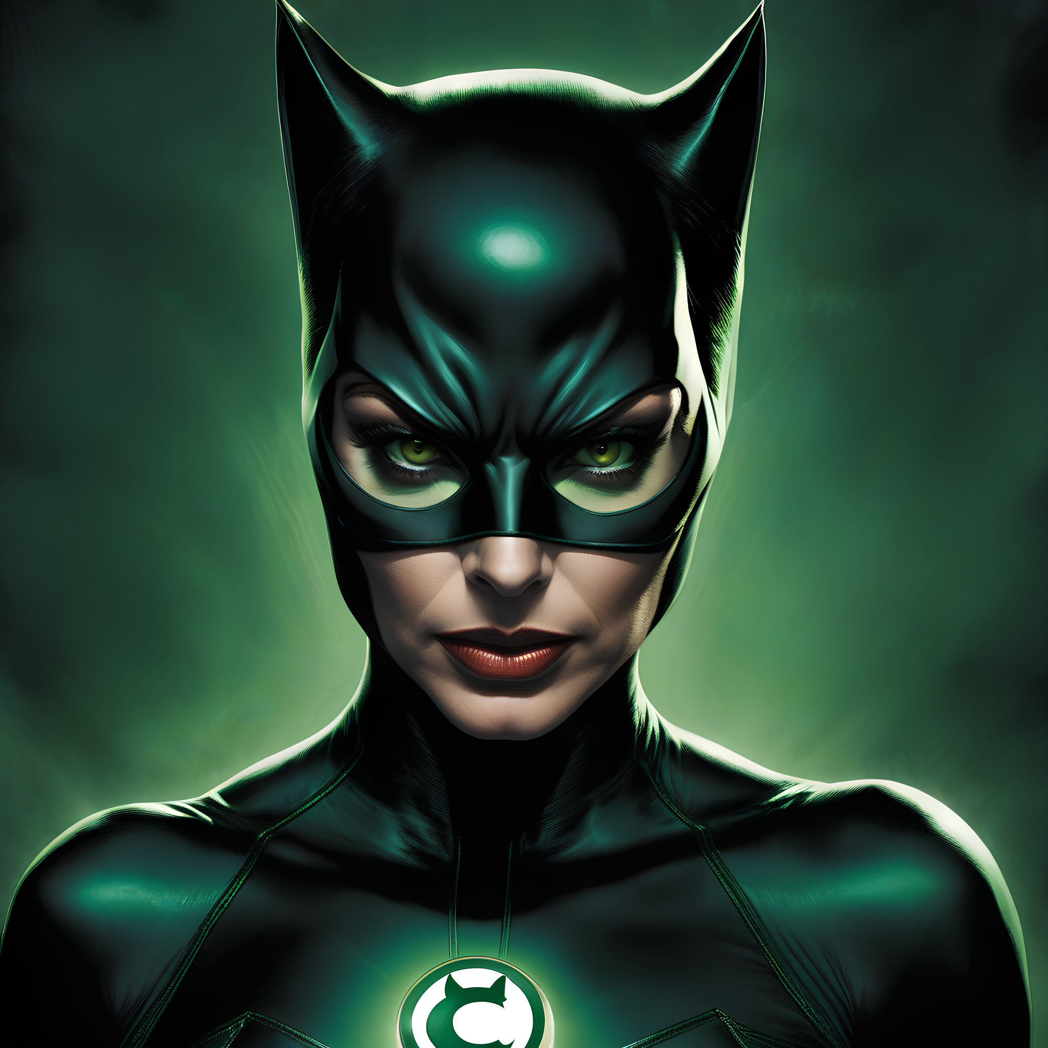 Бесплатное фото Catwoman green lantern