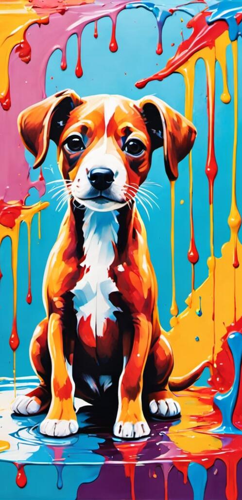 Бесплатное фото Рисунок щенок