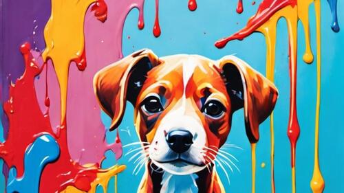 Бесплатное фото Рисунок щенок