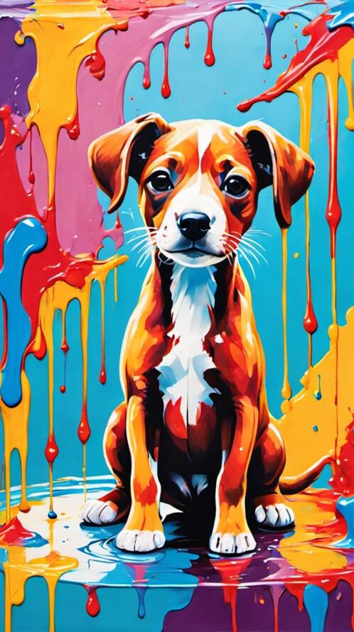 Бесплатное фото Рисунок щенок