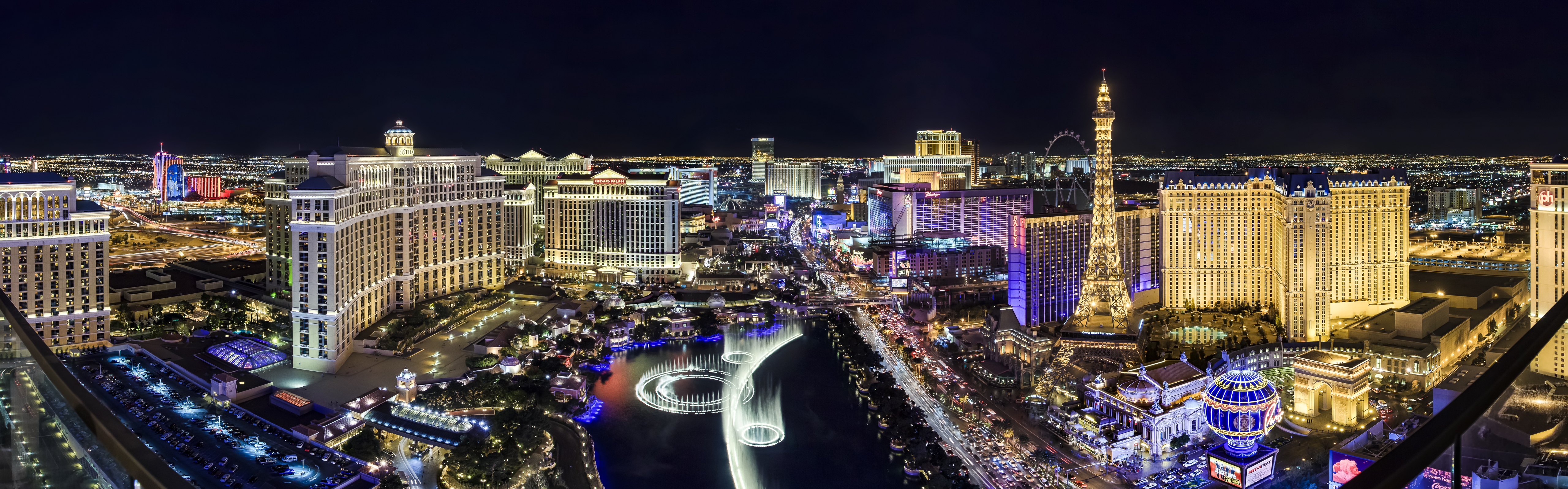 Wallpapers architecture the lights of Las Vegas luxury hotel blue hour on the desktop