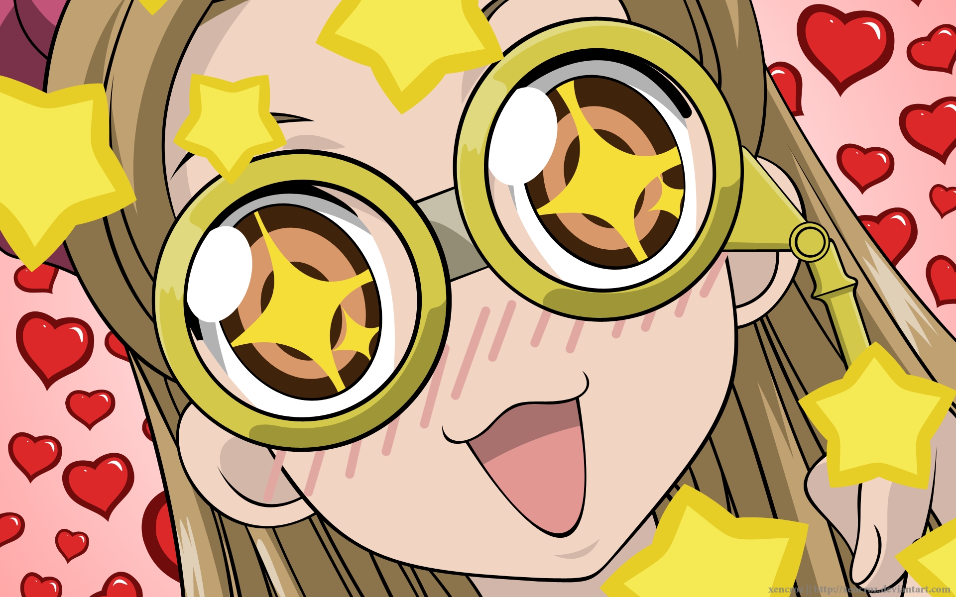 Wallpapers illustration anime glasses on the desktop