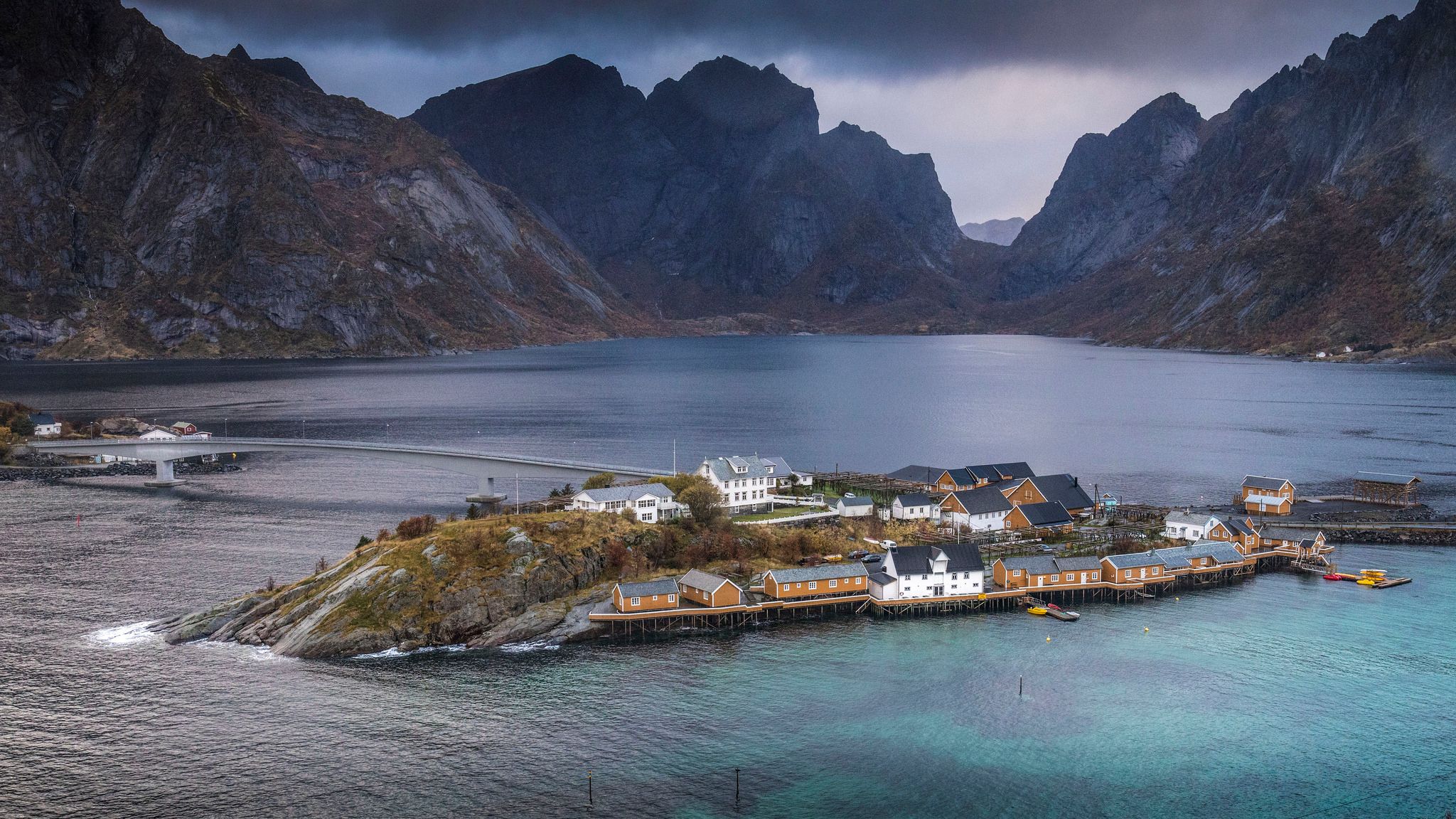 Wallpapers houses Norway Lofoten on the desktop