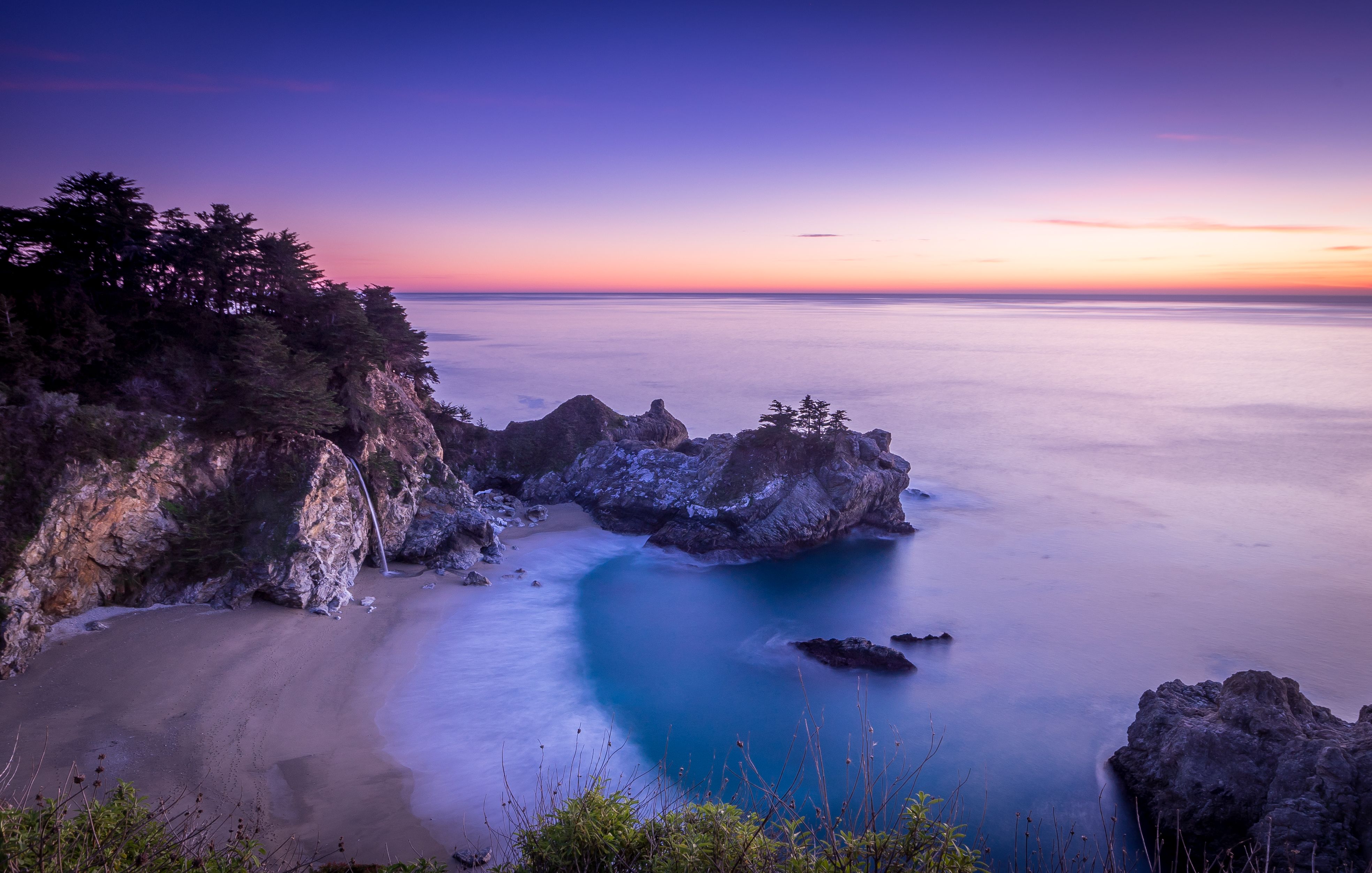 Wallpapers California Julia Park Pfeiffer Bern McWay Cove Beach on the desktop