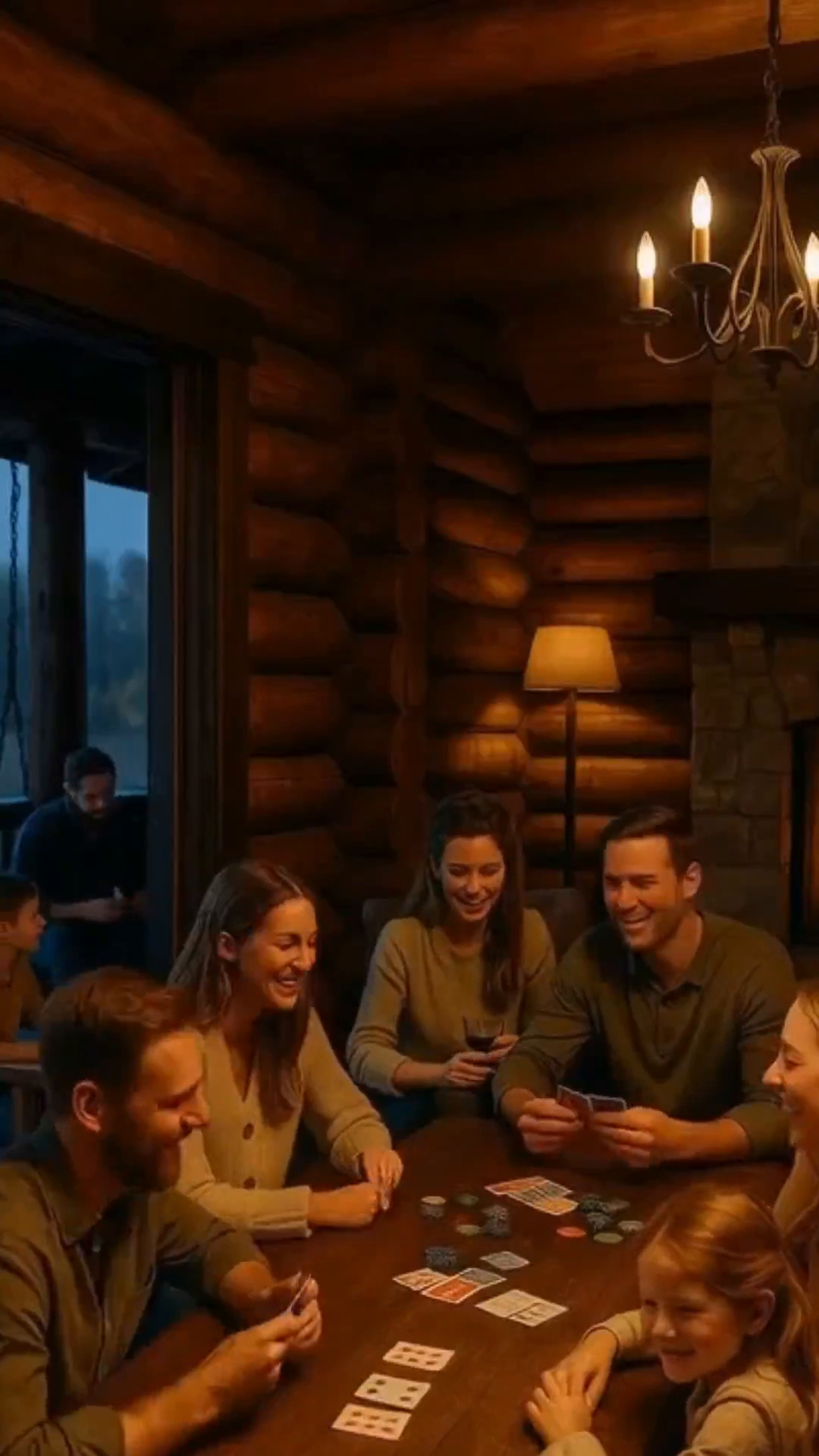 Free video Playing cards at the cottage