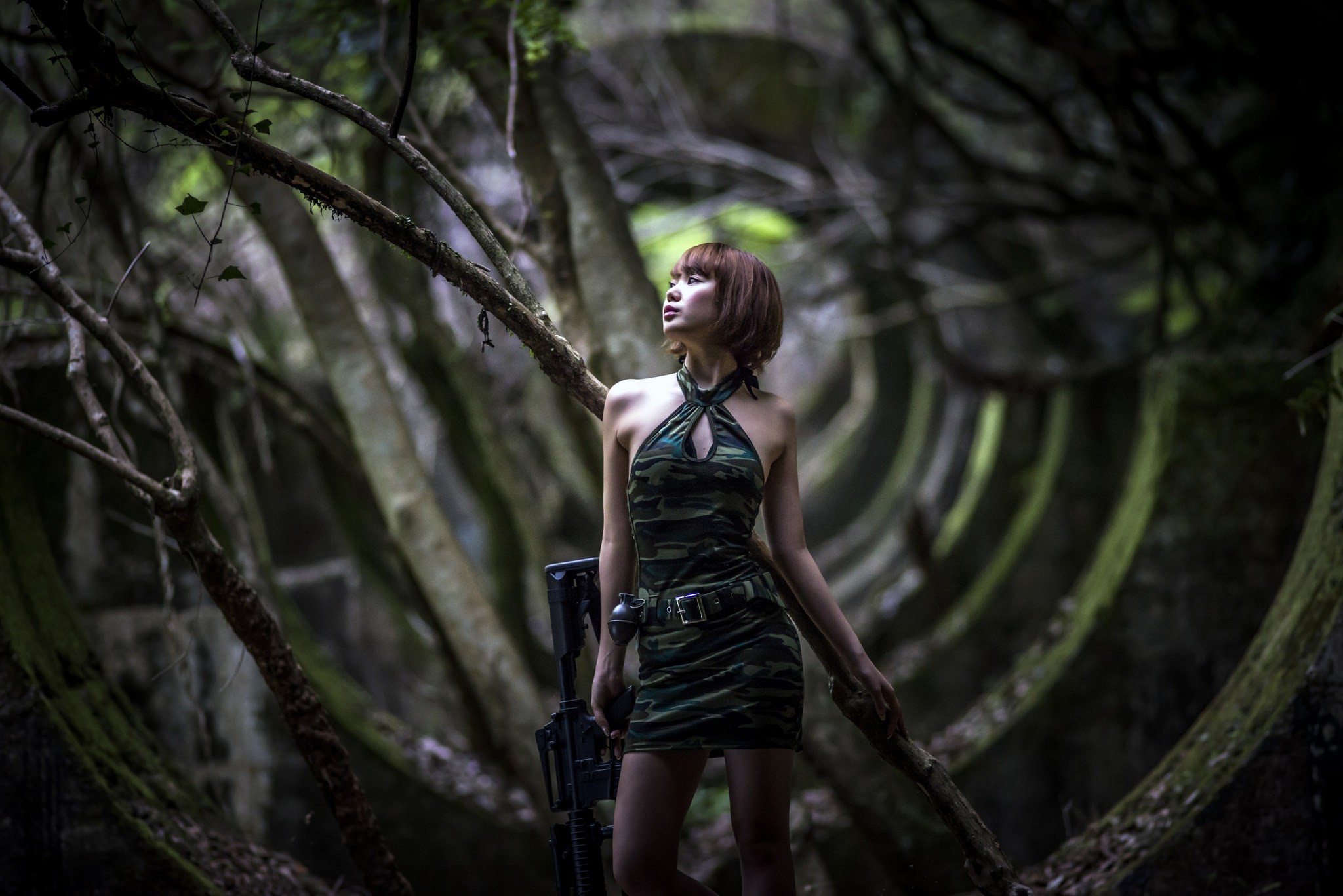 桌面上的壁纸森林 模型 亚洲