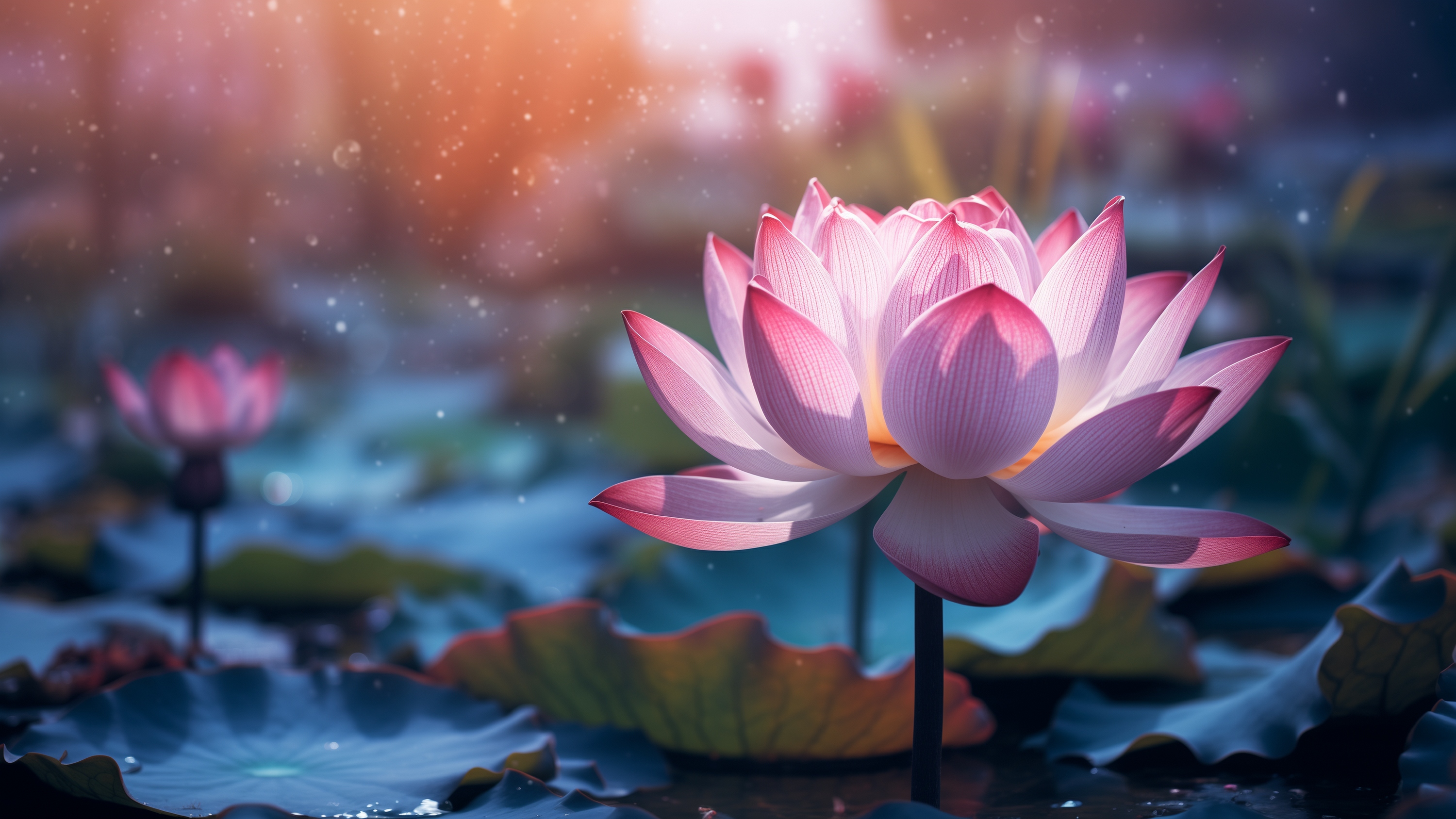 Бесплатное фото Водяная лилия расцветает