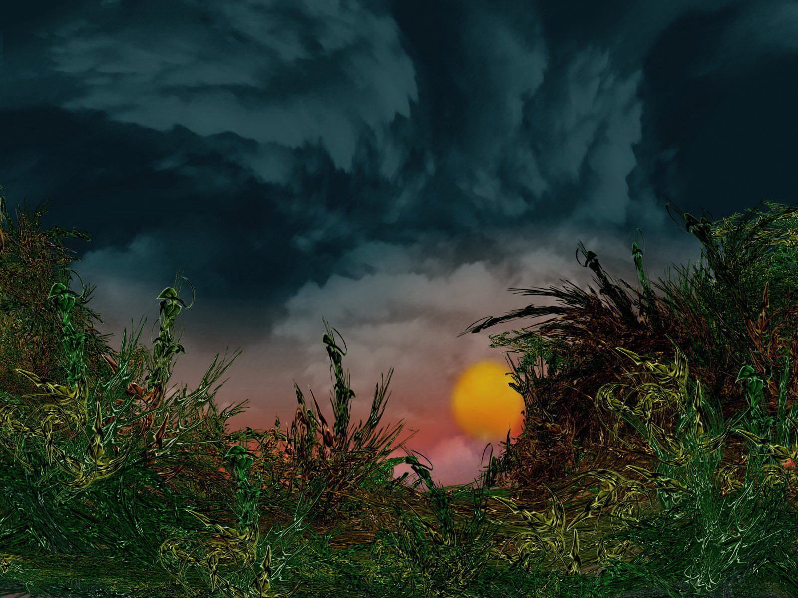 Обои: облако, геологическое явление, солнце, темнота