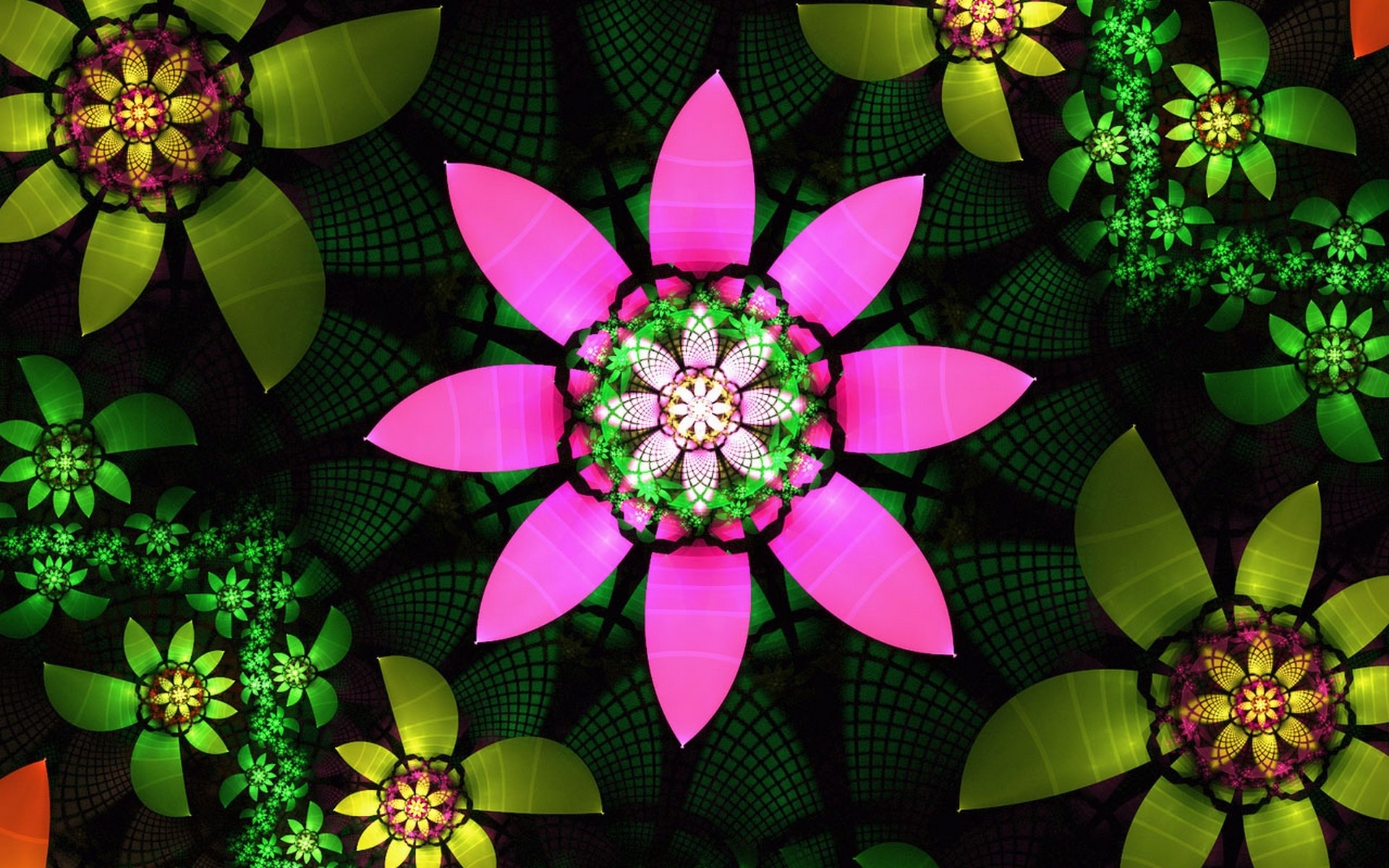 Обои окно симметрии зелёный на рабочий стол