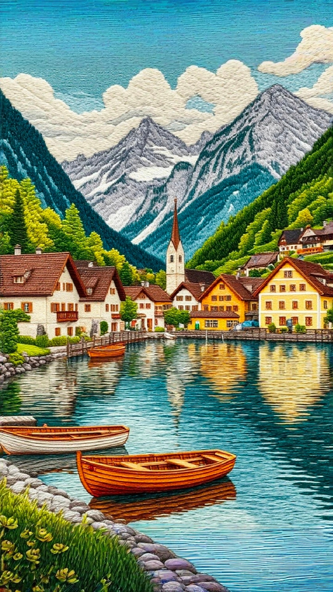 Free photo The Australian village of Hallstatt