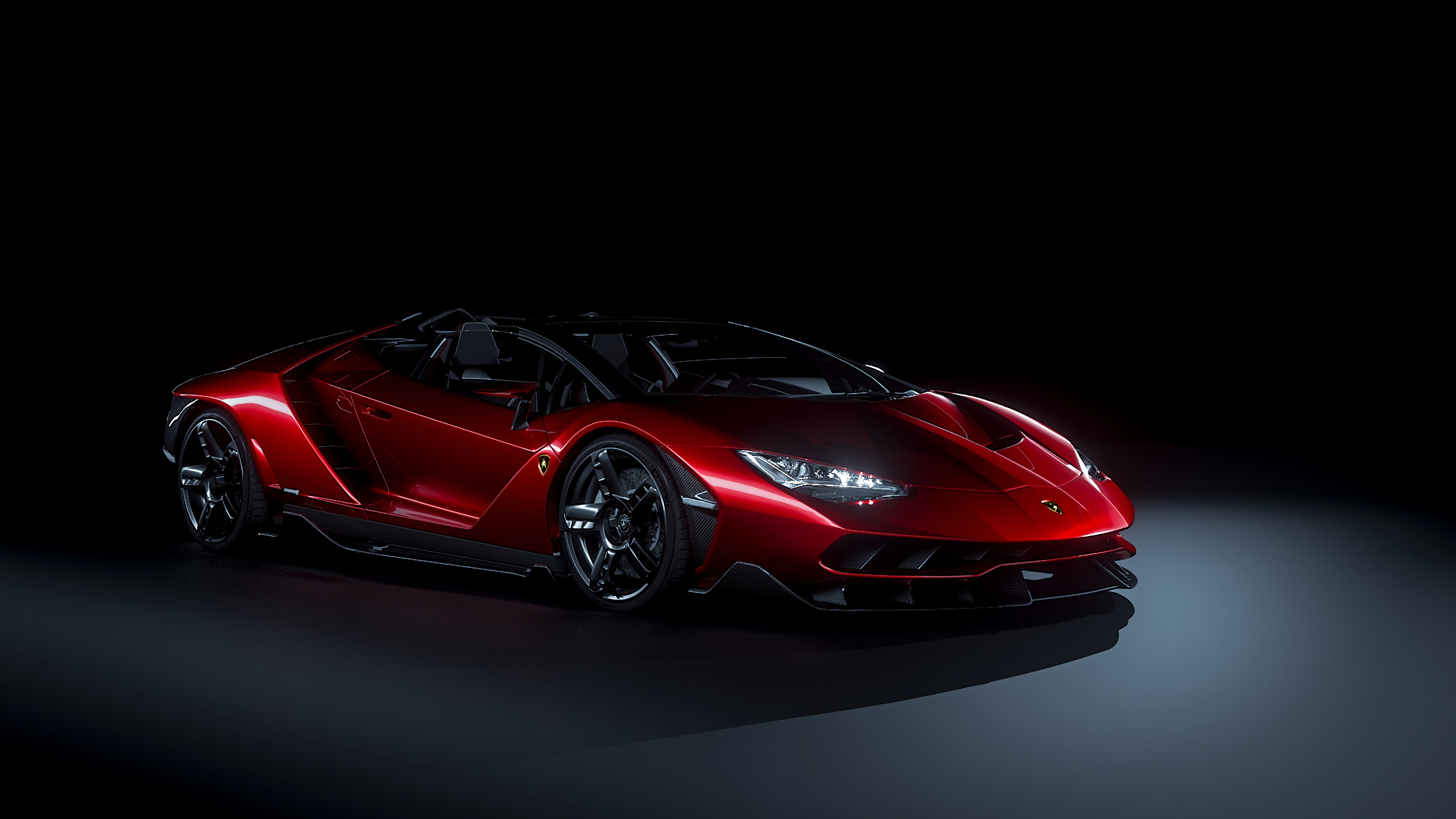 Cherry Lamborghini on a dark background
