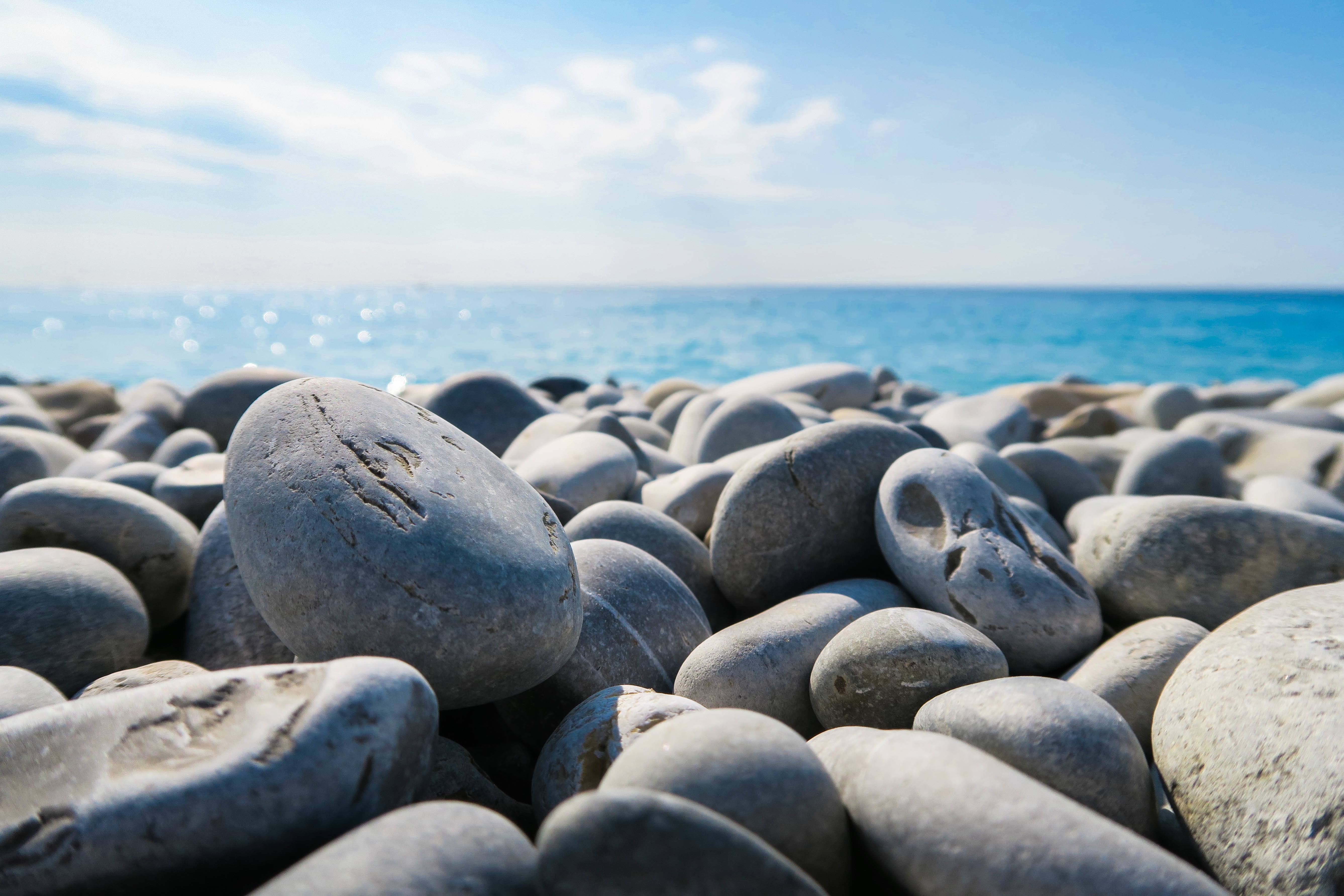 Free photo Breakwater rocks