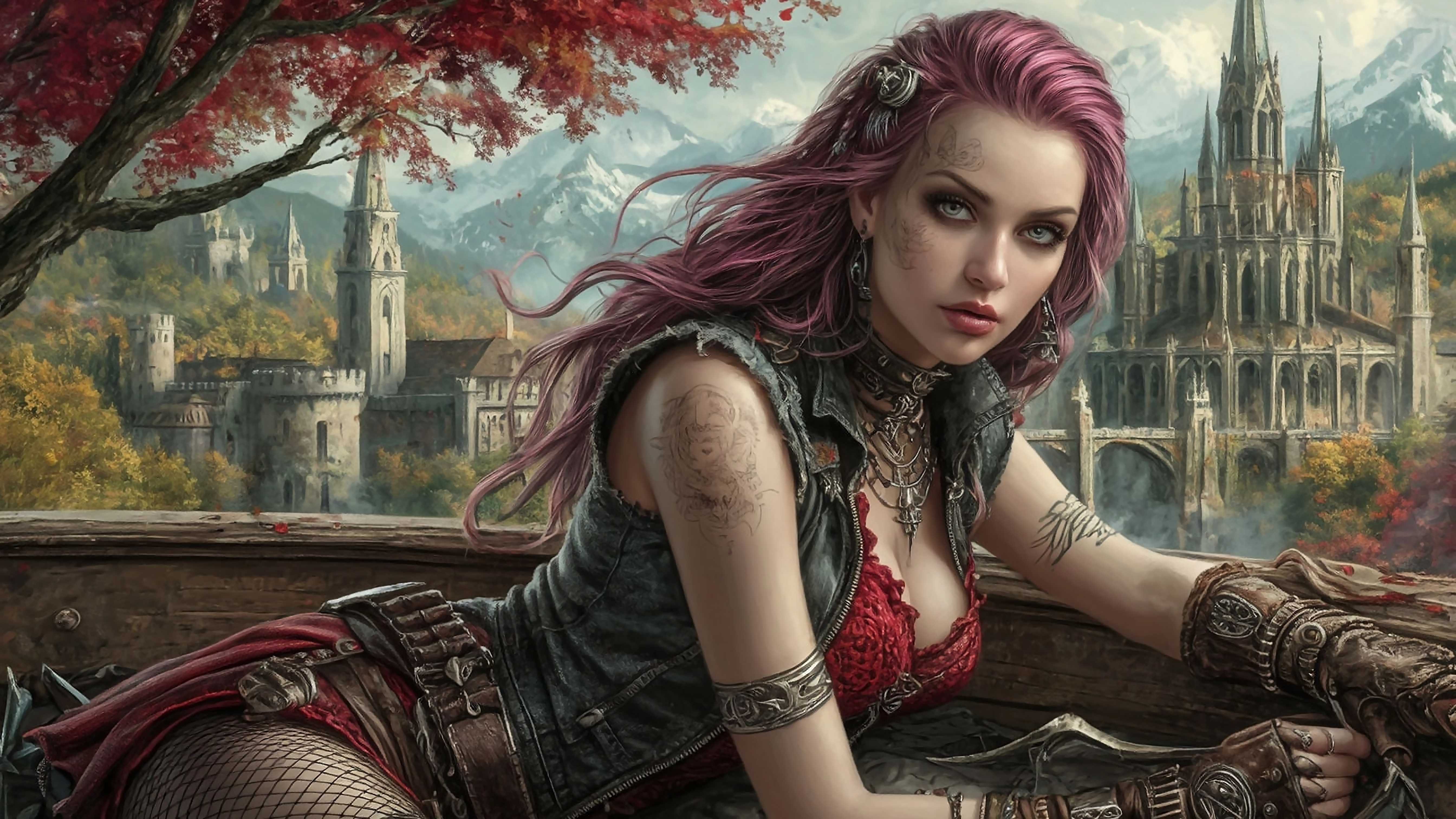 Бесплатное фото Девушка на балконе