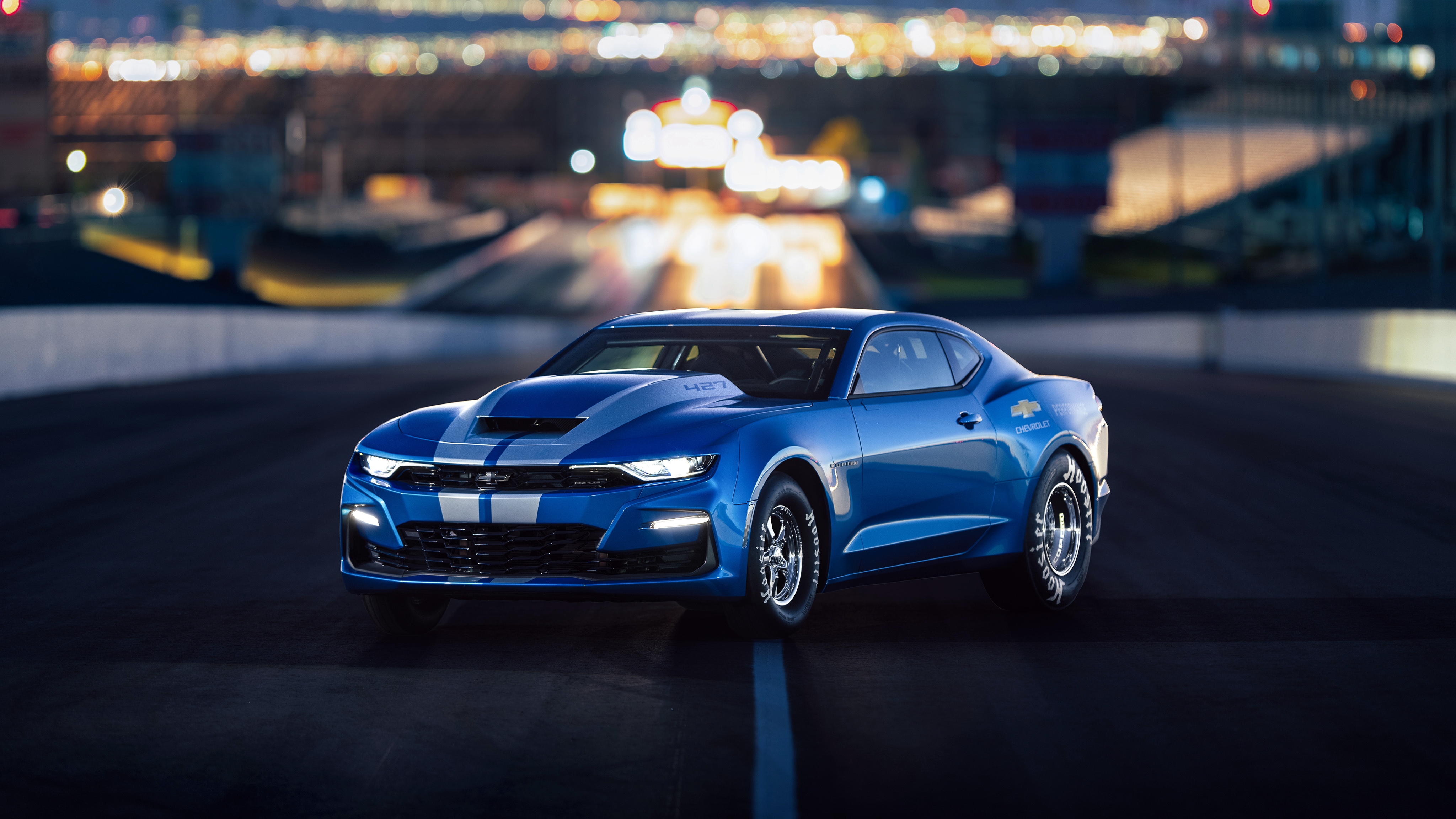 Wallpapers boke blue muscle cars on the desktop