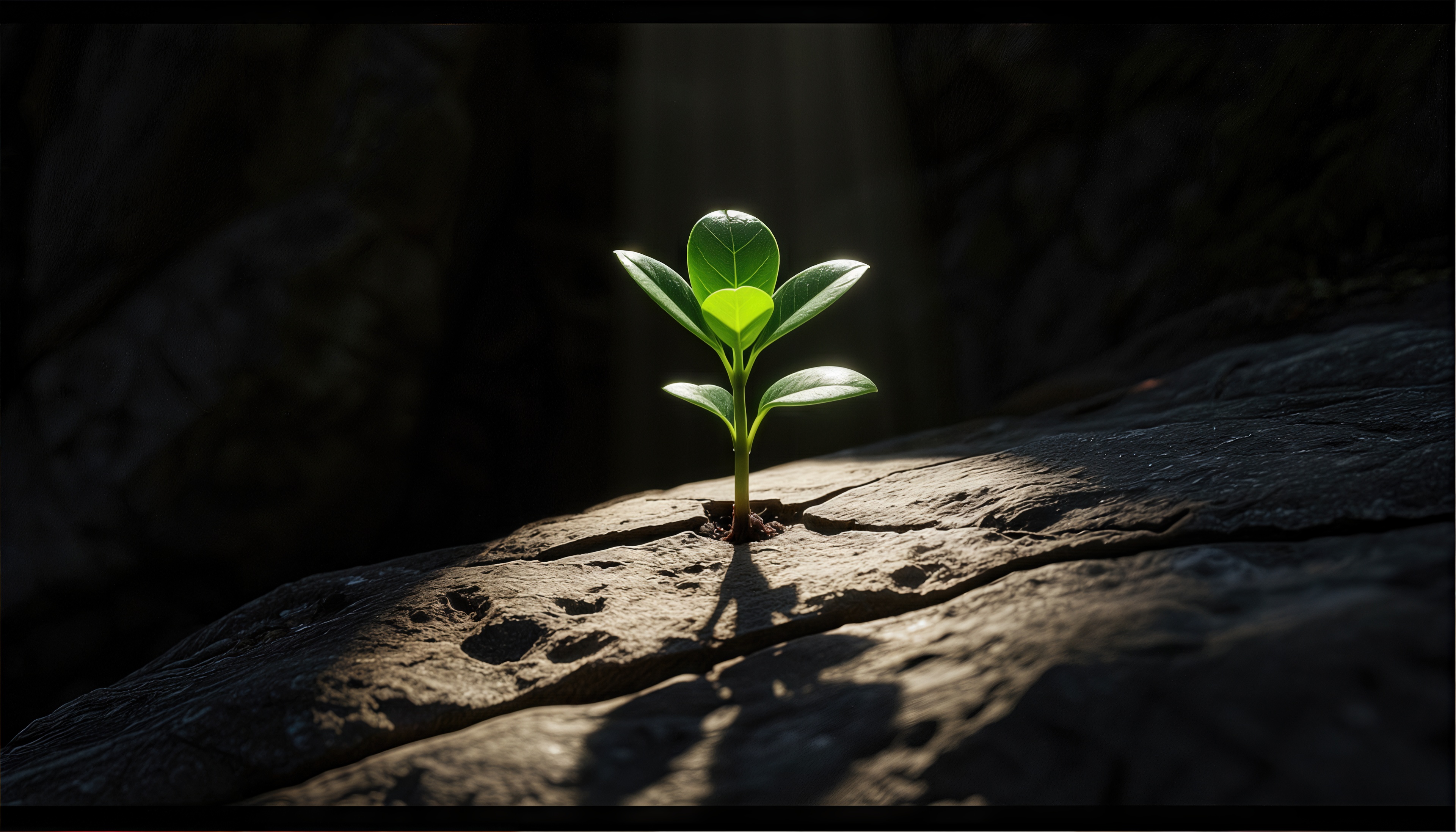 Wallpapers sprout stone nature on the desktop