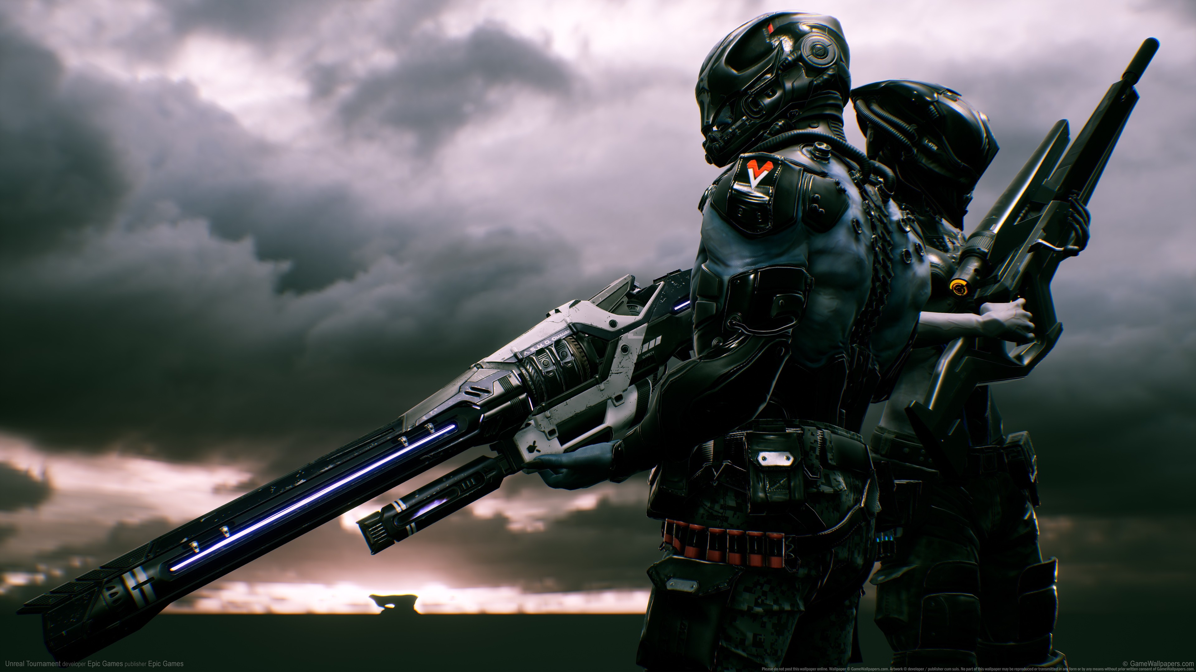 桌面上的壁纸战士 机械 射手