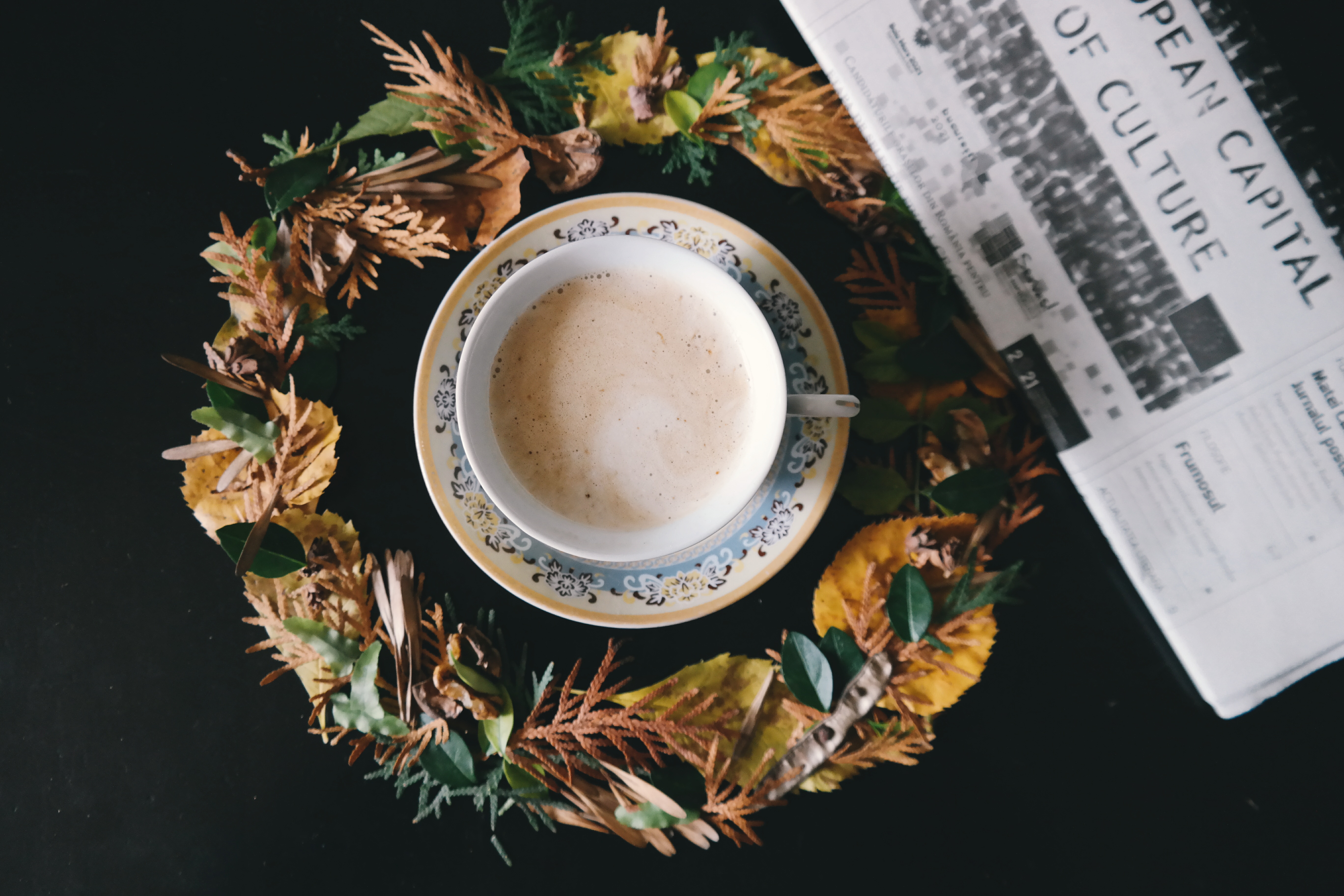 Wallpapers flower cup saucer on the desktop