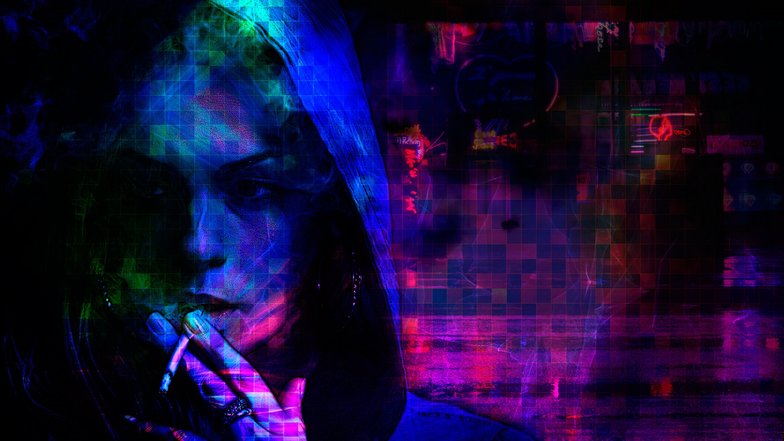 Wallpapers girl Rendering abstraction on the desktop